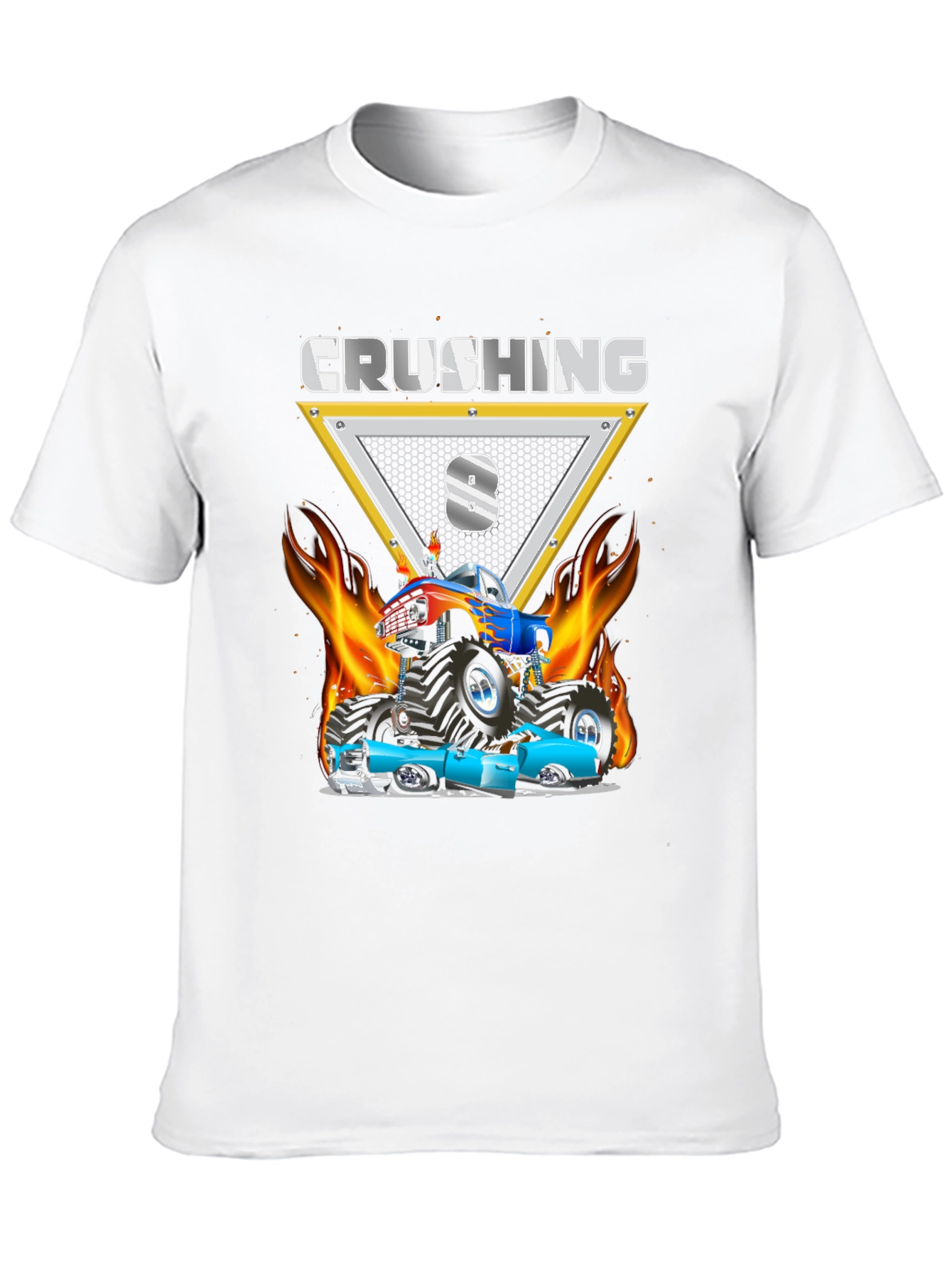 Crushing 8th Birthday Monster Truck T-Shirt