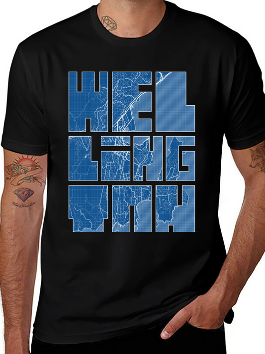 Helsinki Blueprint Map Graphic Tee - Black
