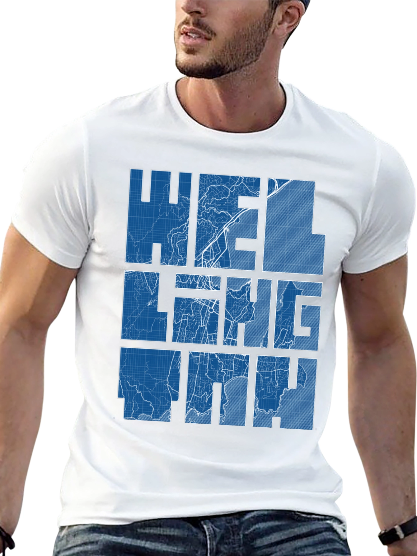 Helsinki Blueprint Map Graphic Tee - Black