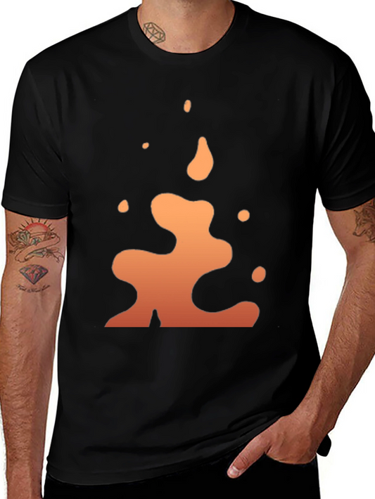 Abstract Graphic Print T-Shirt - Black