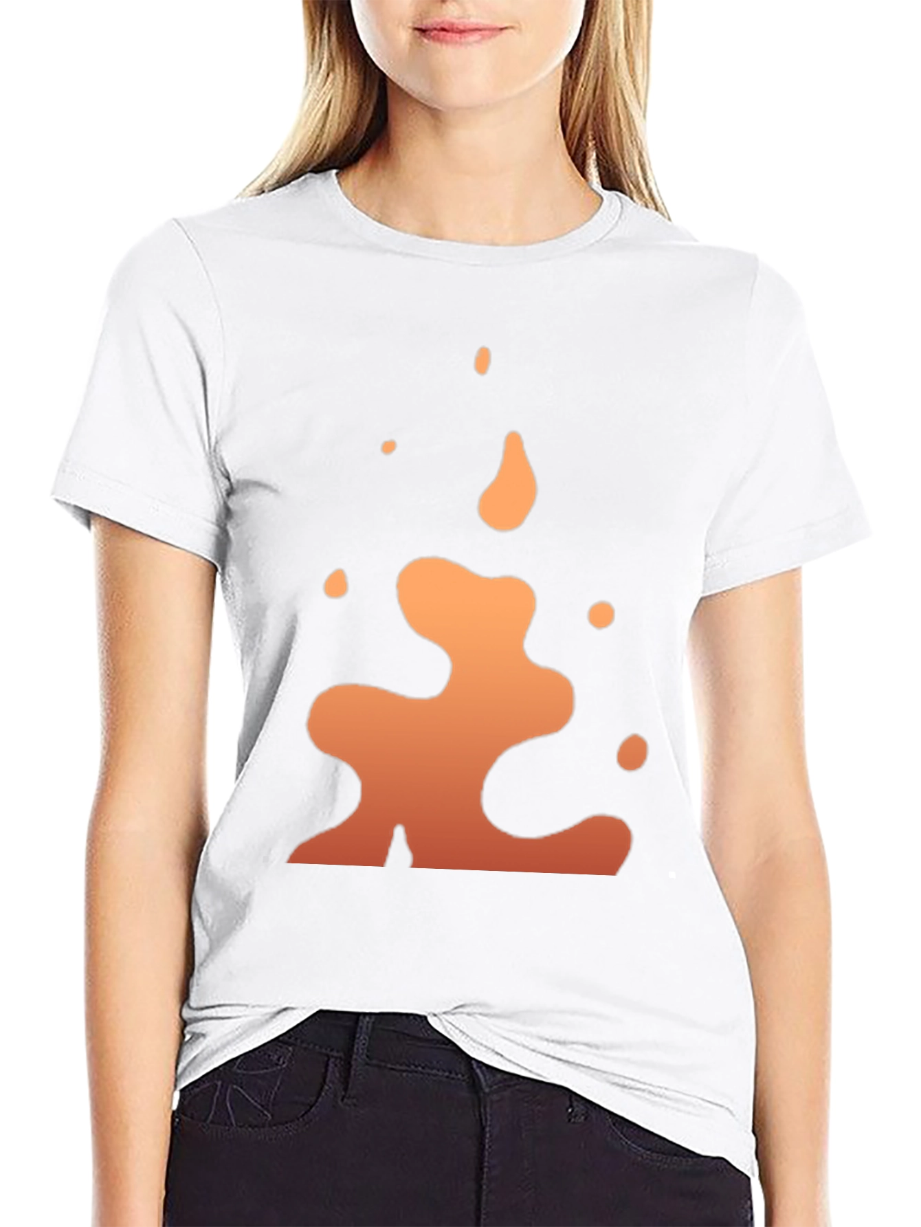 Abstract Graphic Print T-Shirt - Black