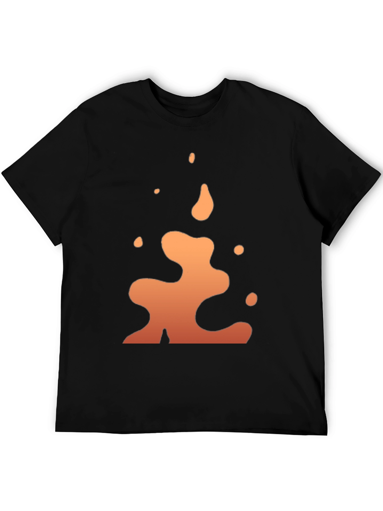 Abstract Graphic Print T-Shirt - Black