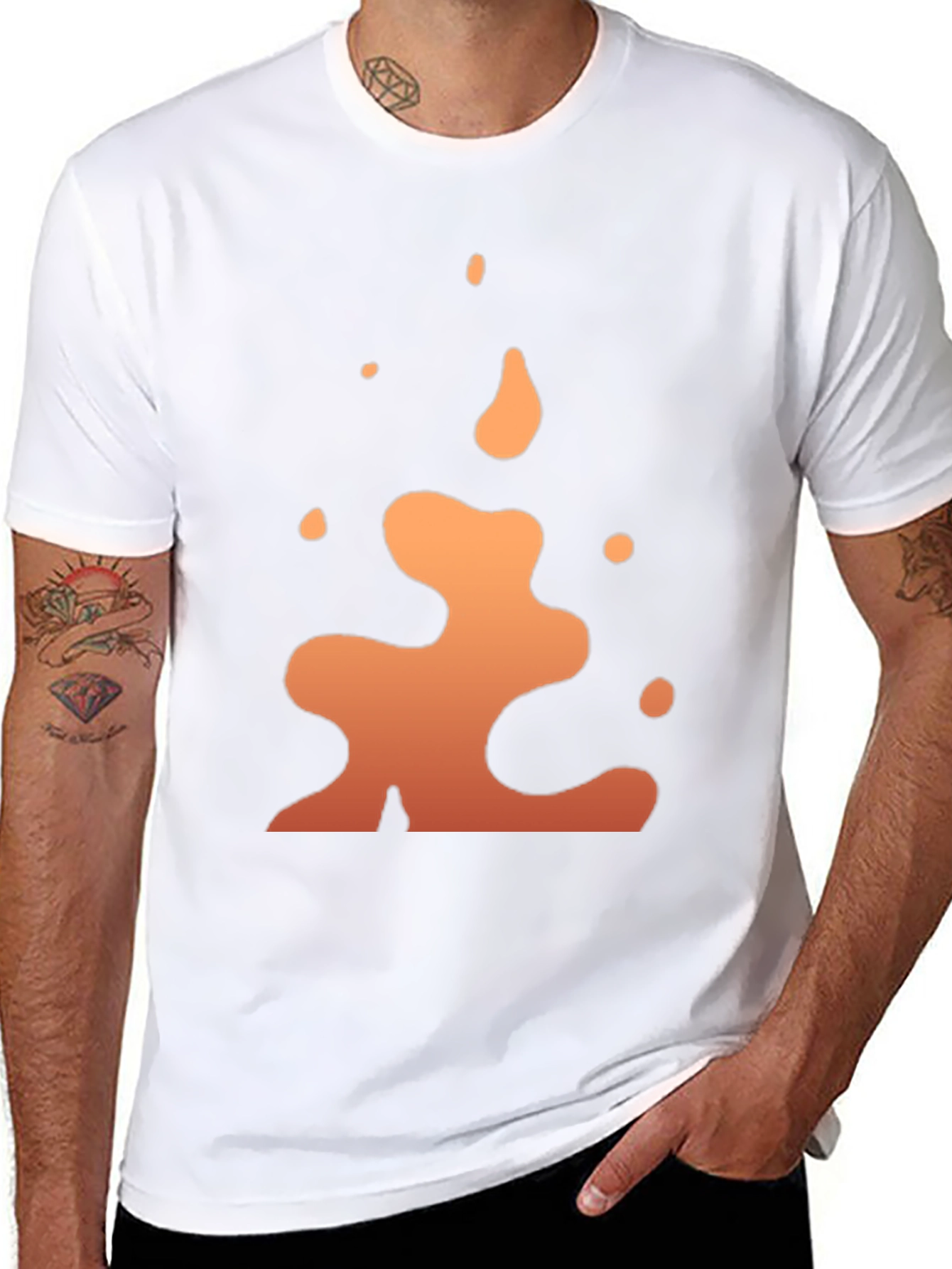 Abstract Graphic Print T-Shirt - Black