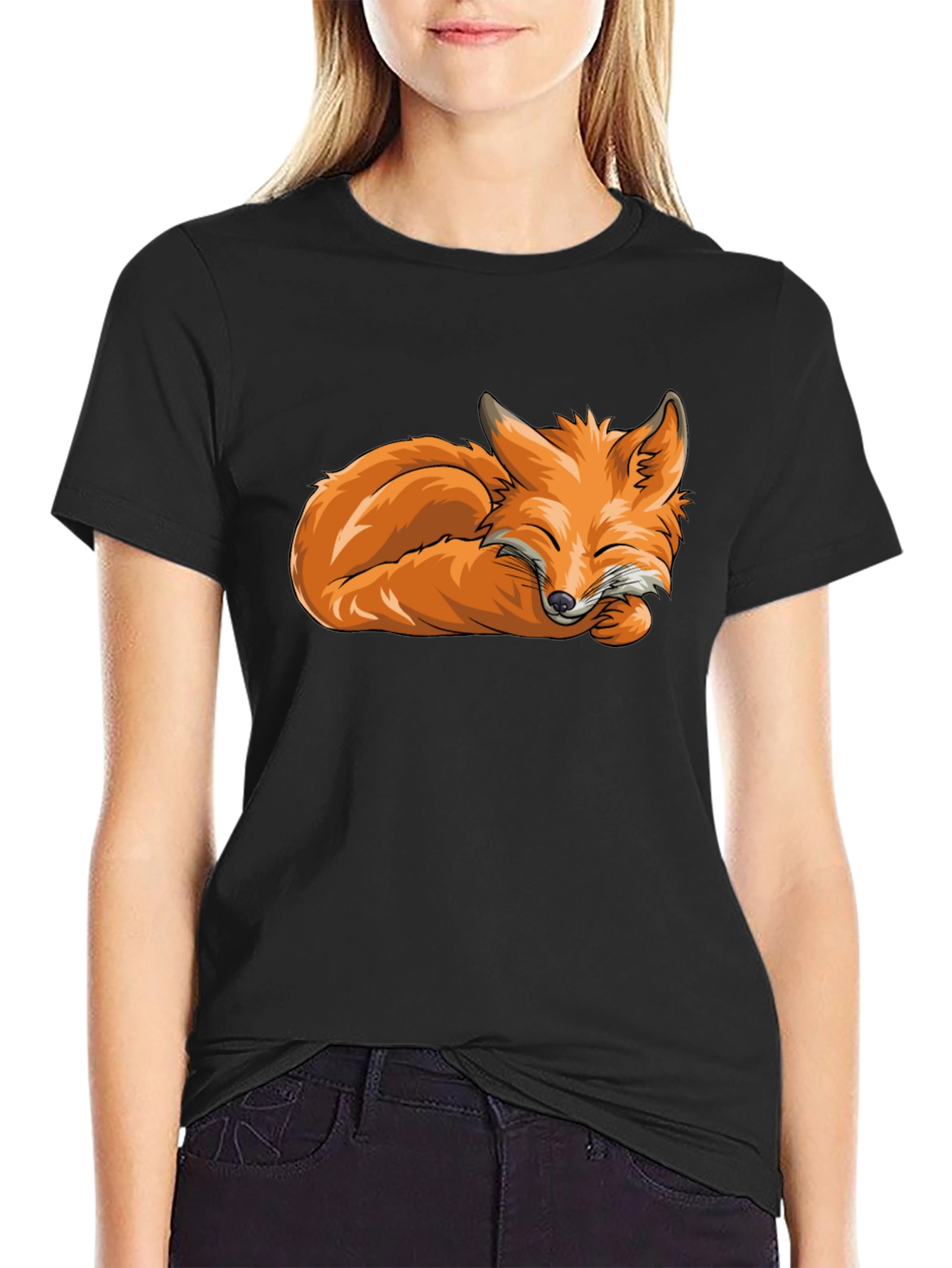 Fox Nap T-Shirt - Cute Animal Graphic Tee
