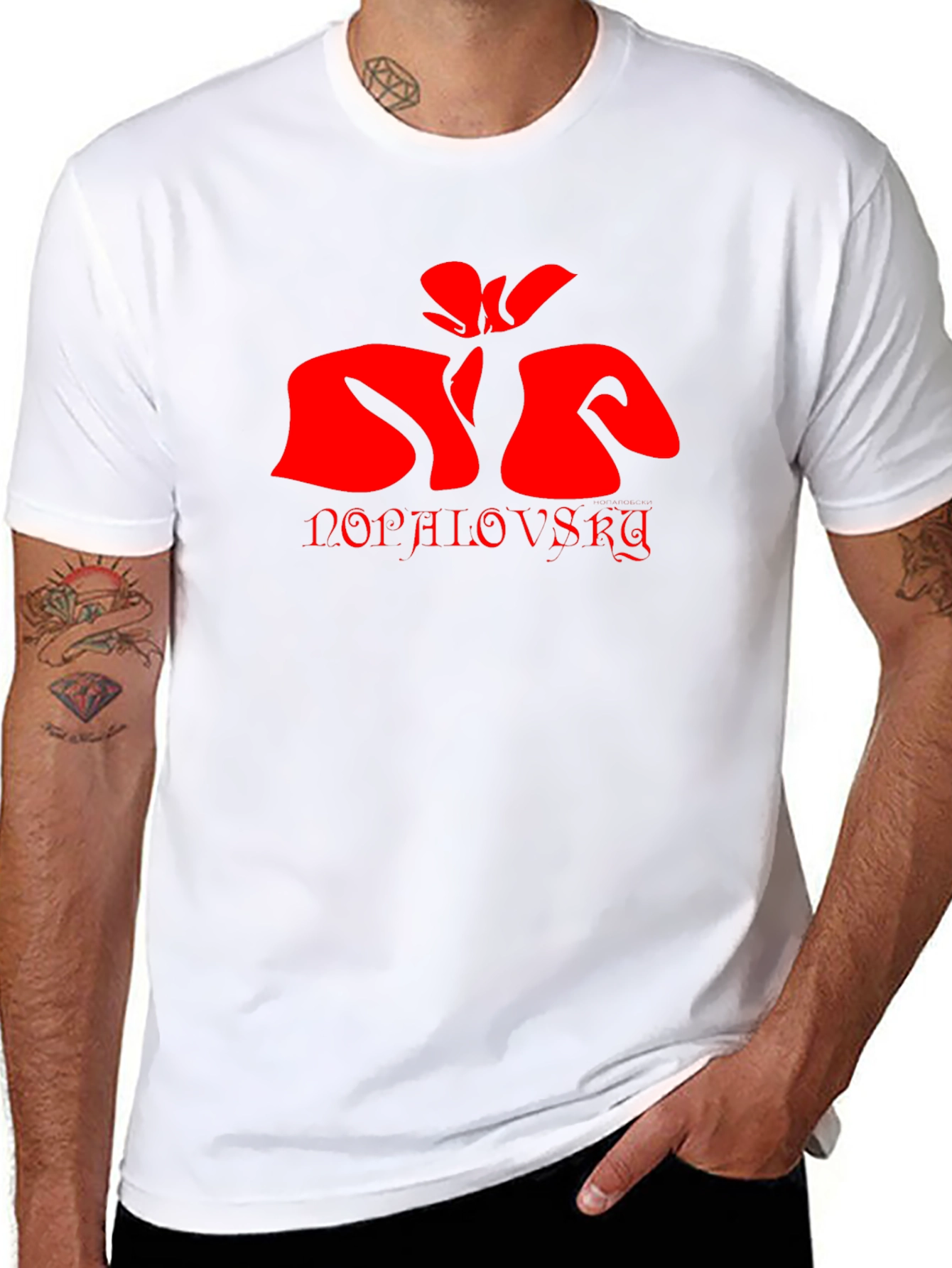 Unique Red Graphic Black T-Shirt