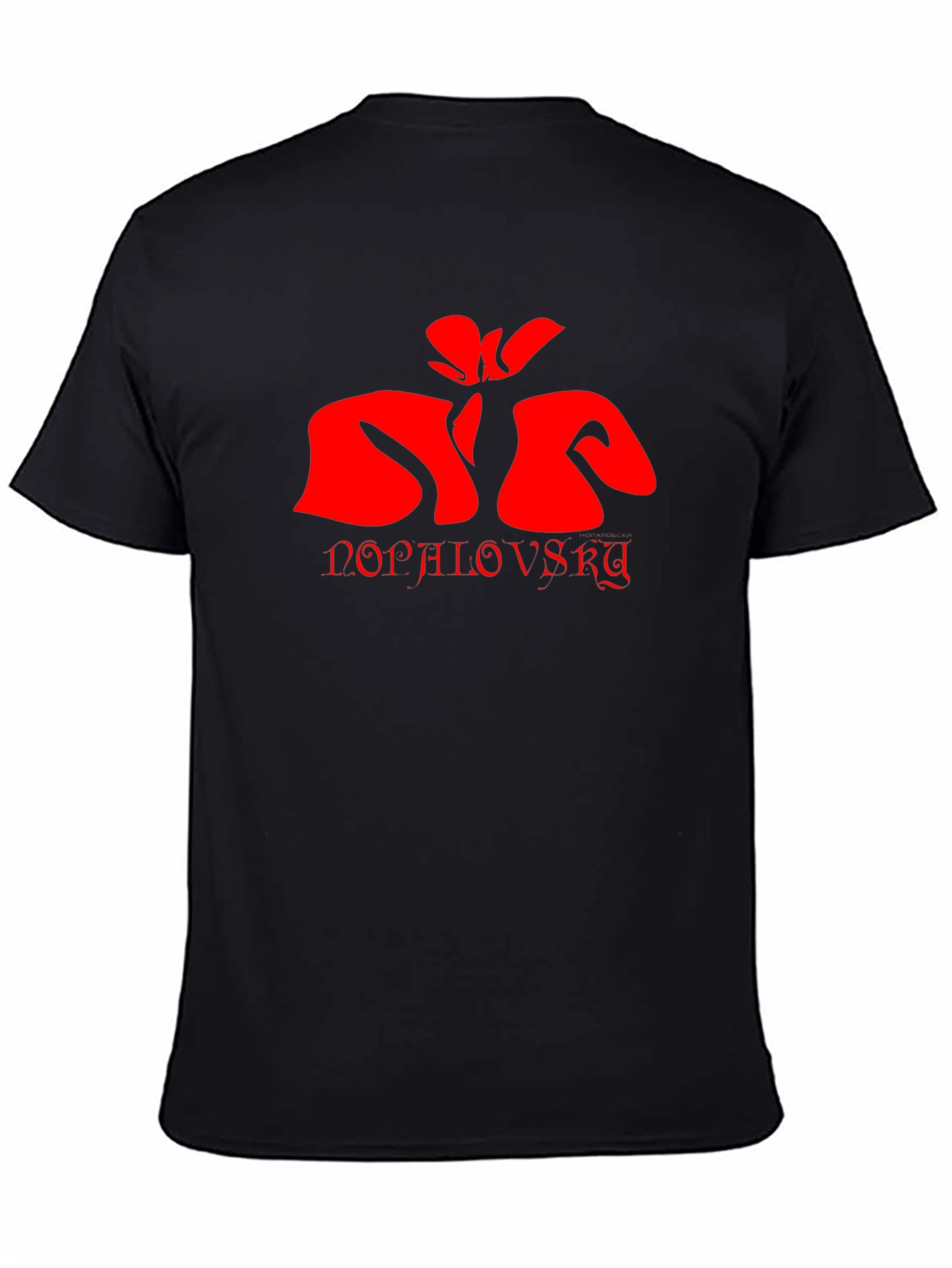 Unique Red Graphic Black T-Shirt