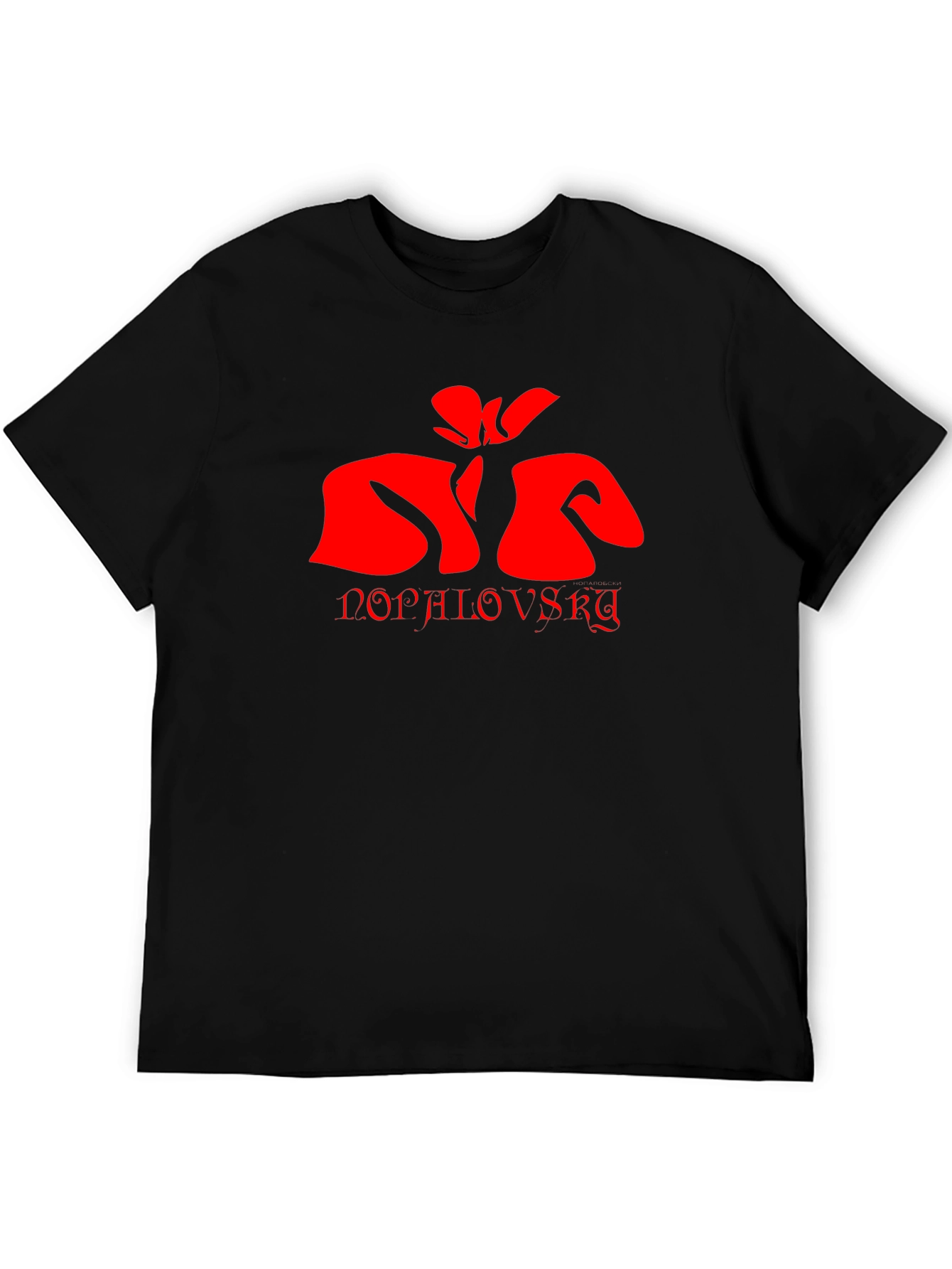 Unique Red Graphic Black T-Shirt