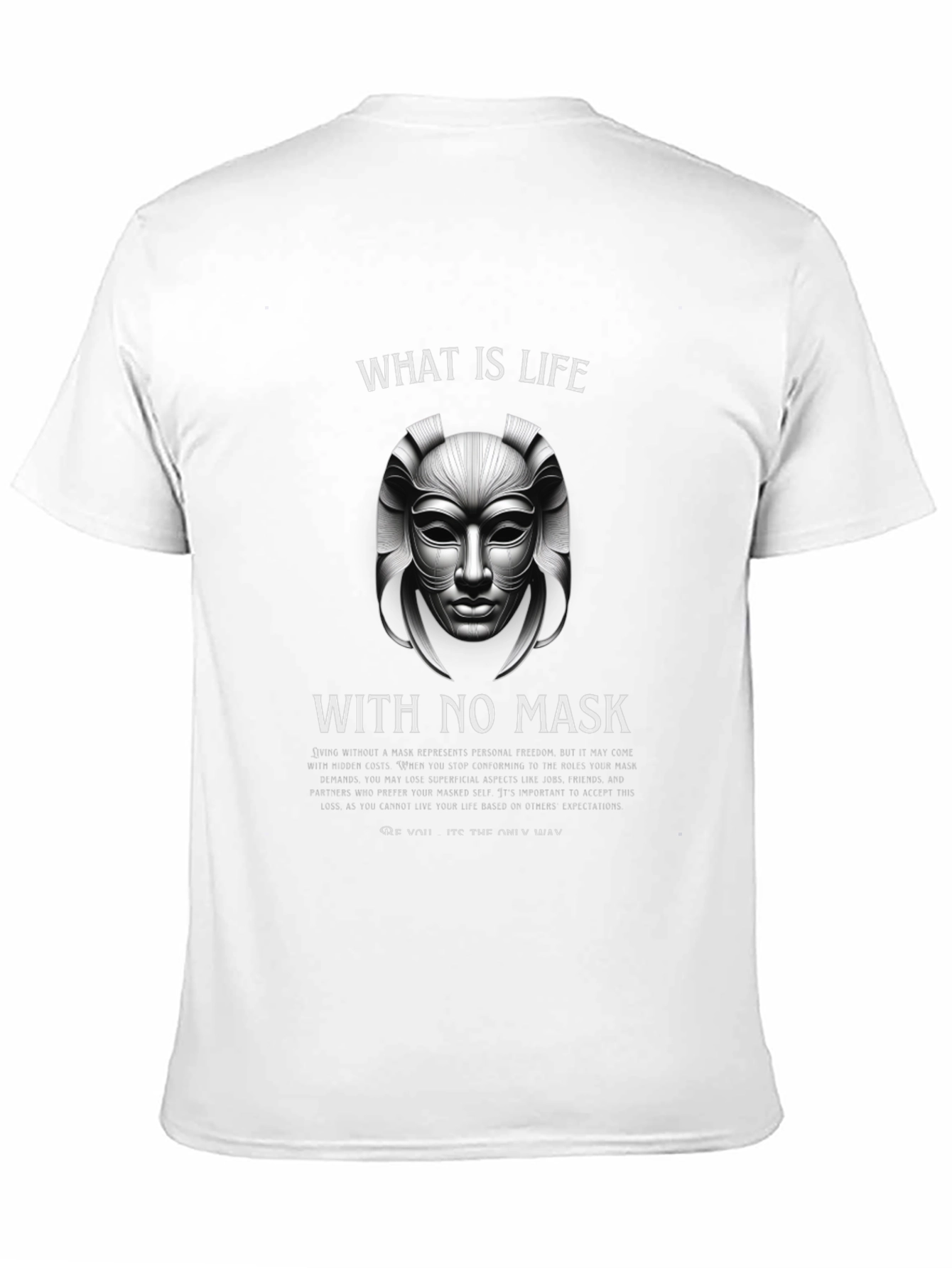 Philosophical Mask T-Shirt - Live Authentically