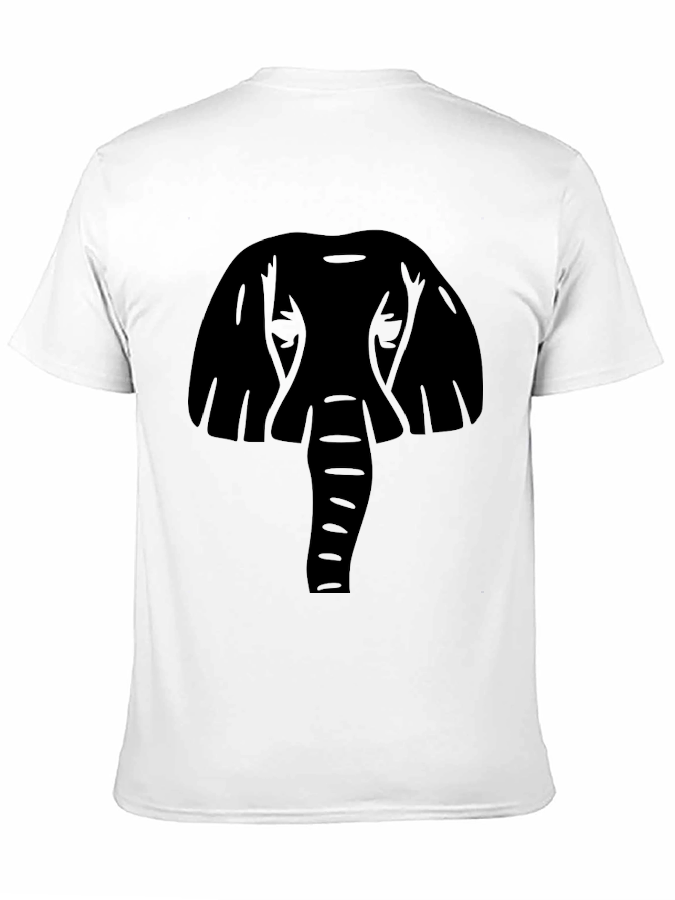 Elephant Graphic Print Mens Black T-Shirt