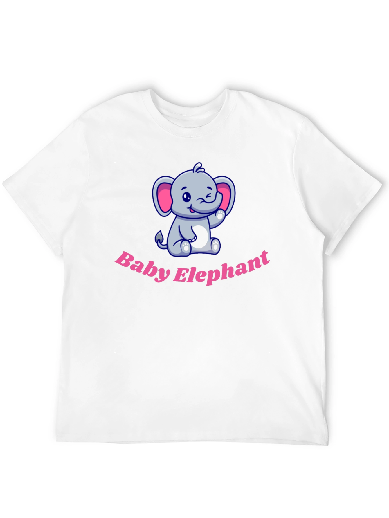 Cute Baby Elephant Graphic Tee - Soft Cotton