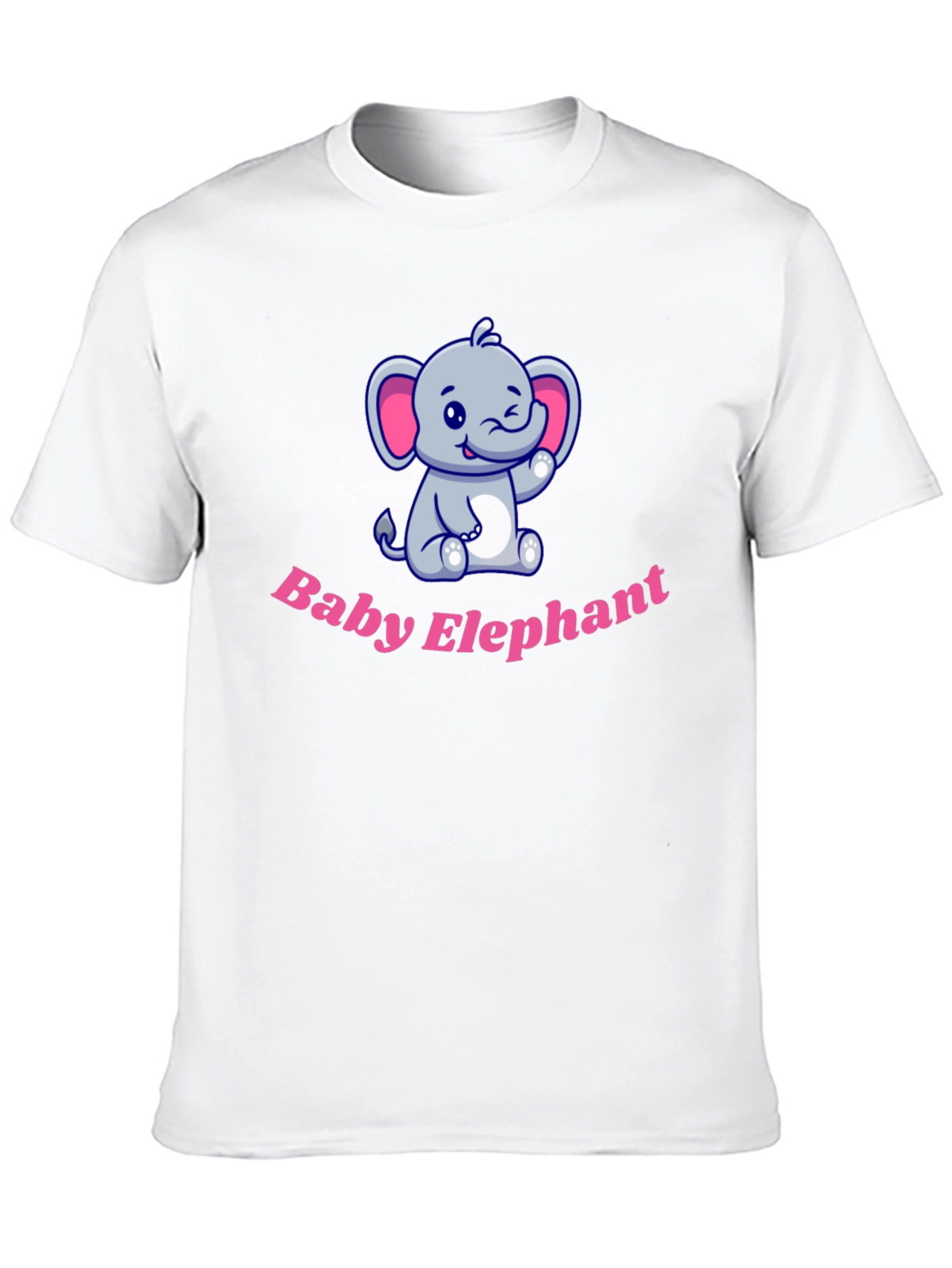 Cute Baby Elephant Graphic Tee - Soft Cotton