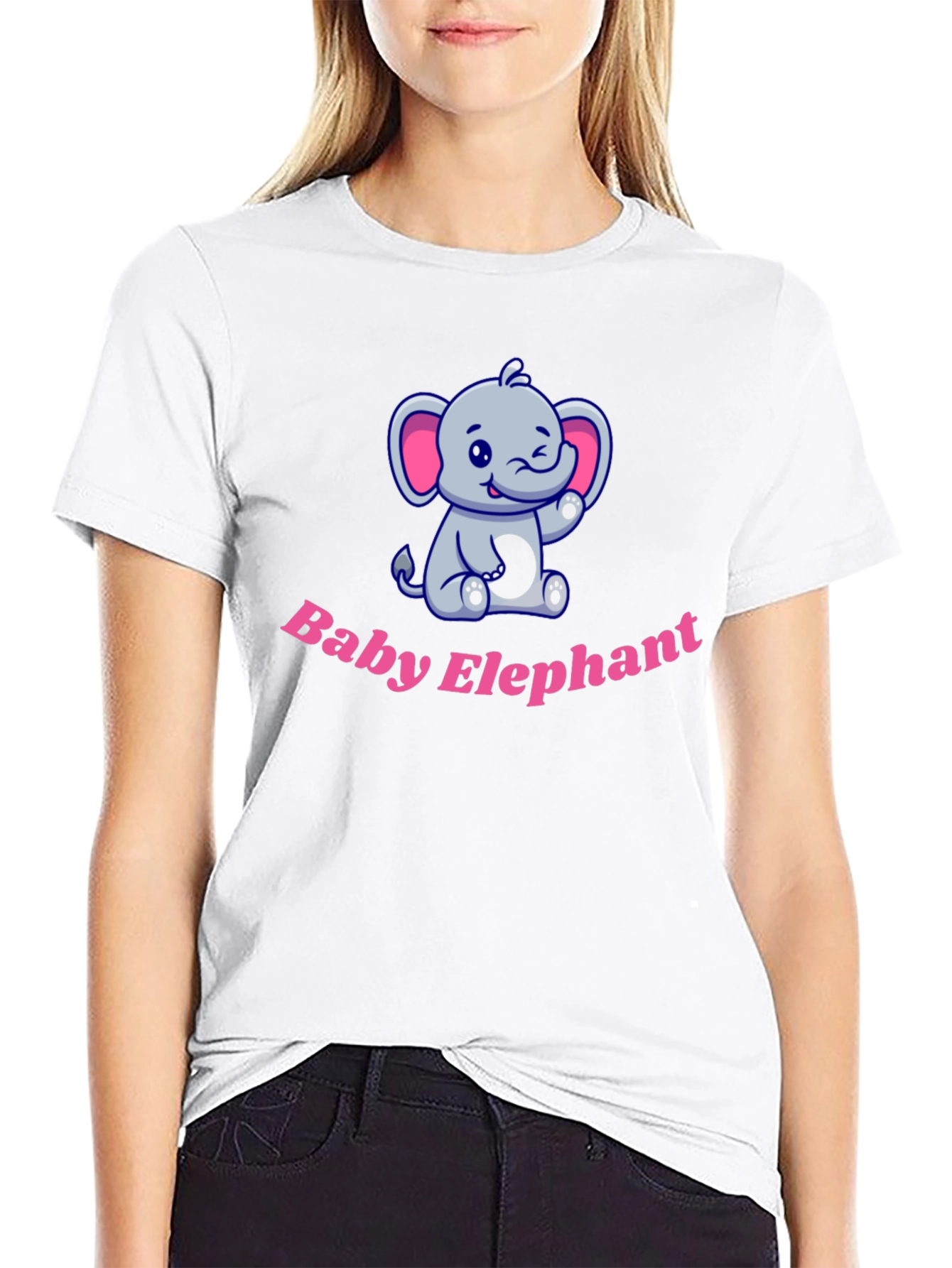 Cute Baby Elephant Graphic Tee - Soft Cotton