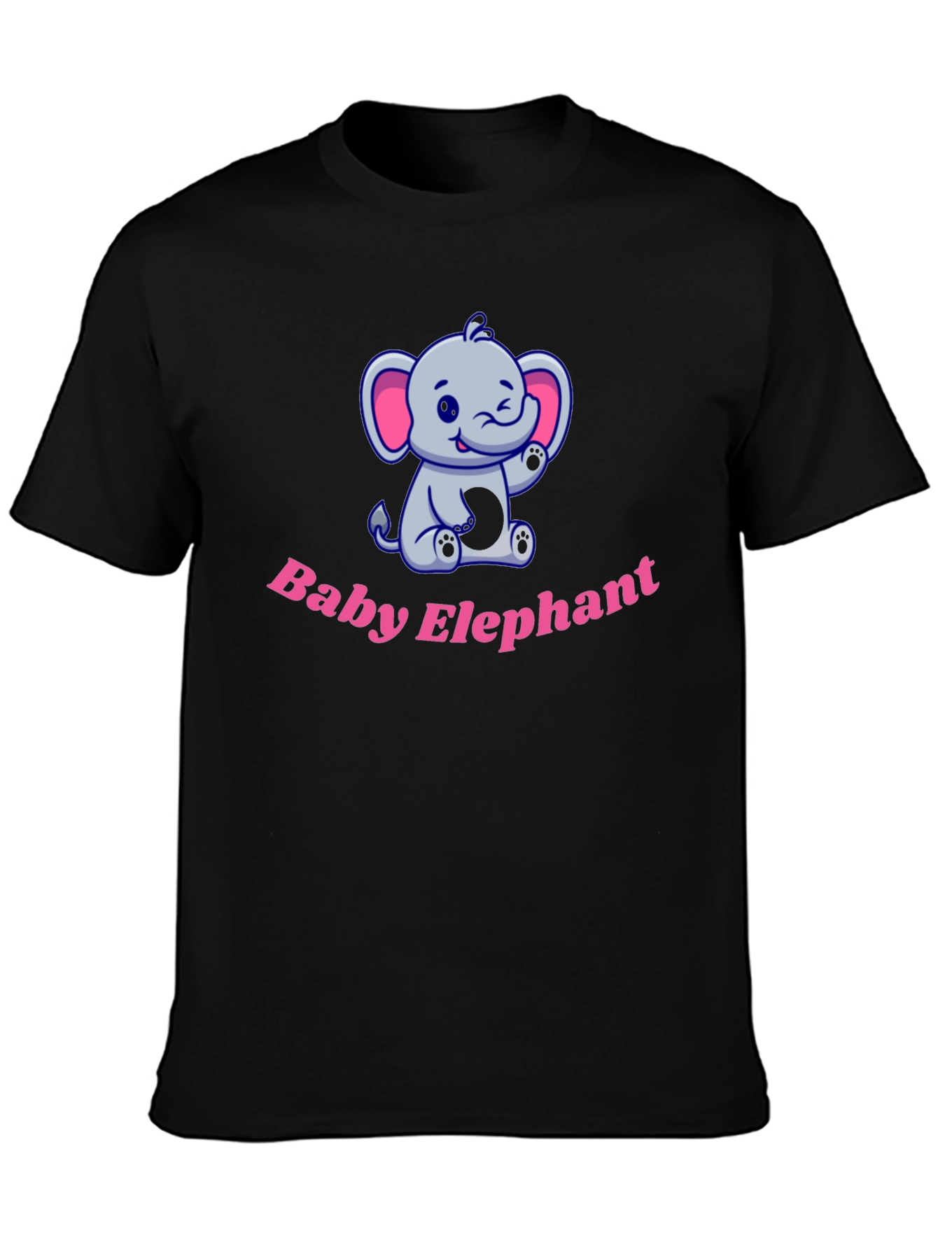 Cute Baby Elephant Graphic Tee - Soft Cotton