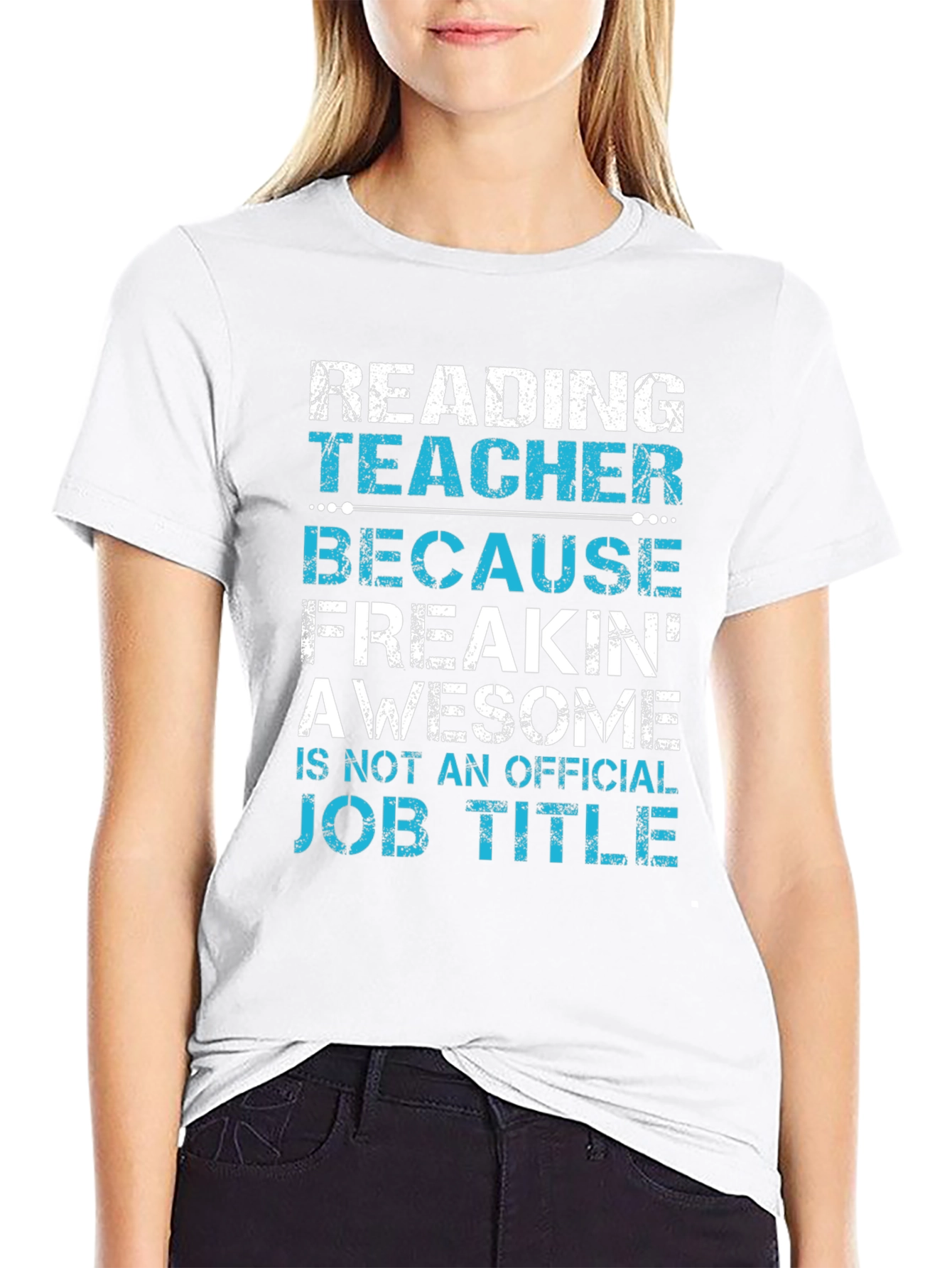 Reading Teacher Awesome Job Title T-Shirt
