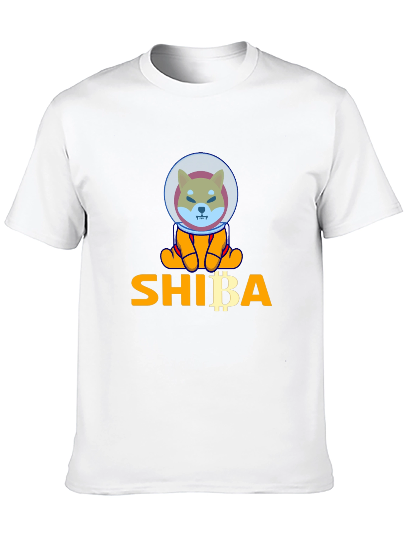 Shiba Inu Crypto Astronaut T-Shirt - Black Cotton