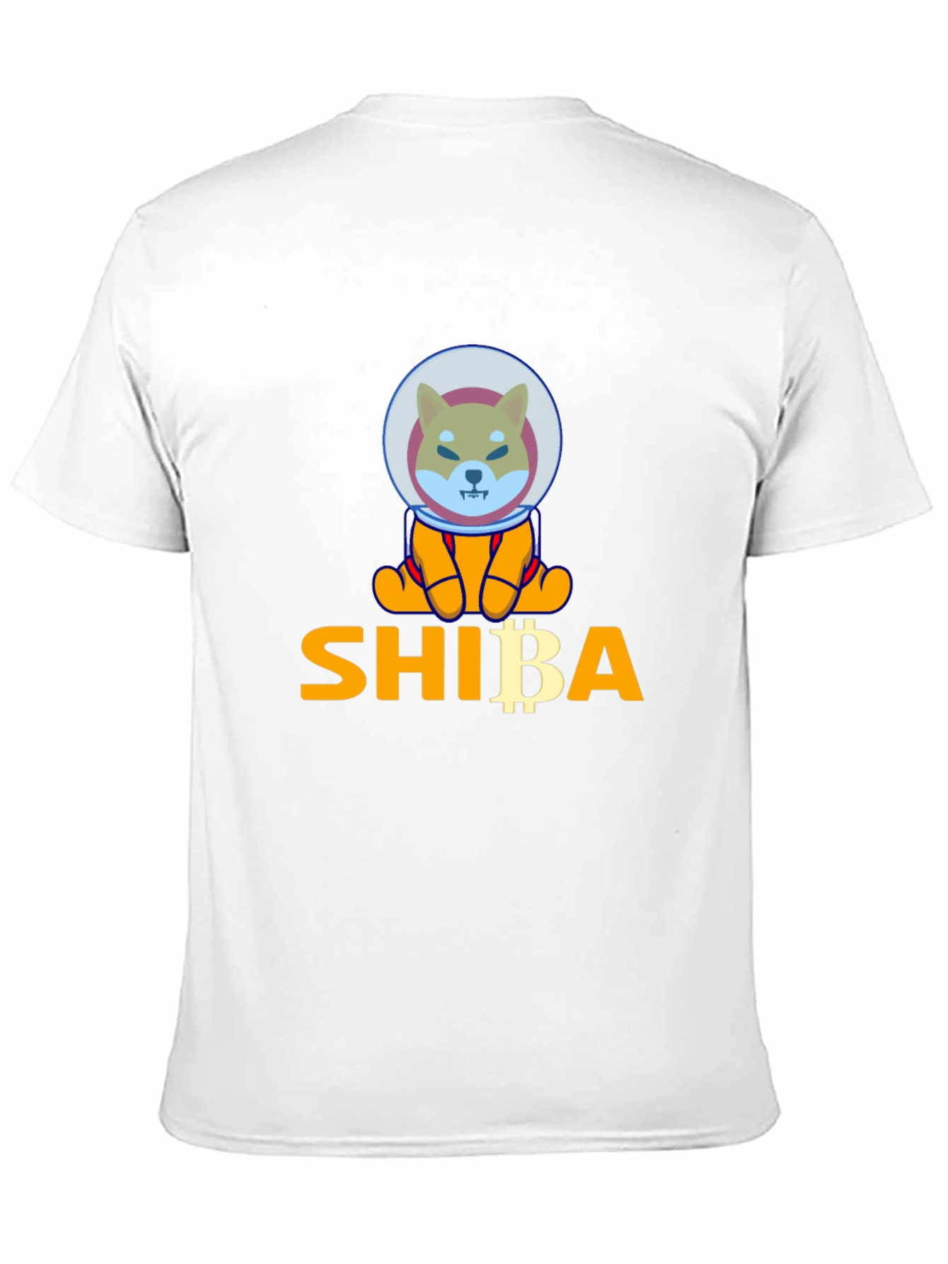 Shiba Inu Crypto Astronaut T-Shirt - Black Cotton
