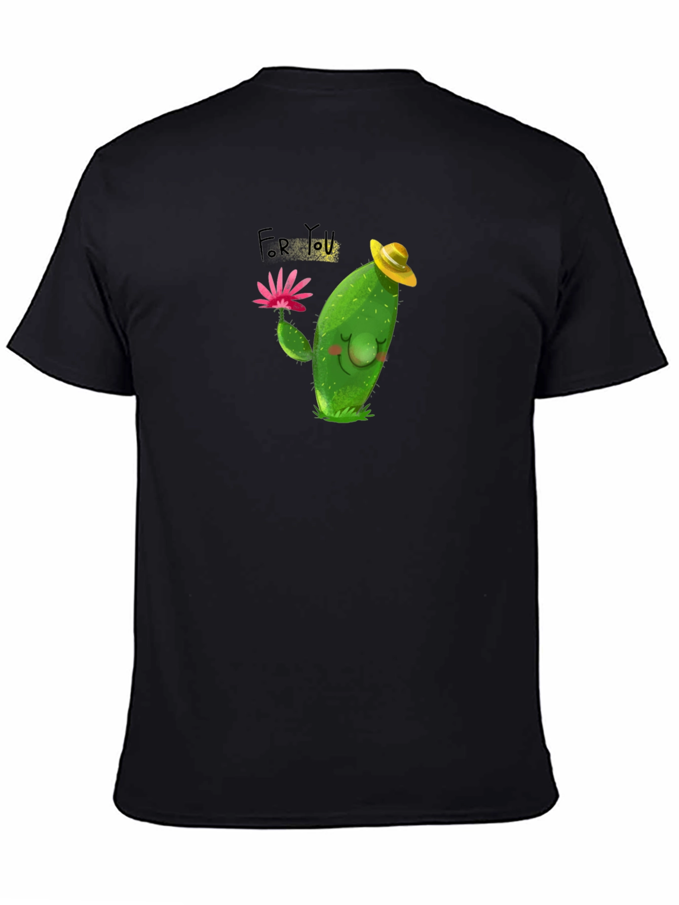 Cartoon Cactus Graphic Tee - Cute Mens T-Shirt