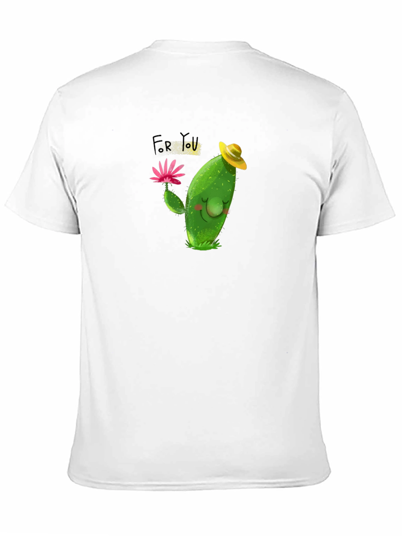 Cartoon Cactus Graphic Tee - Cute Mens T-Shirt