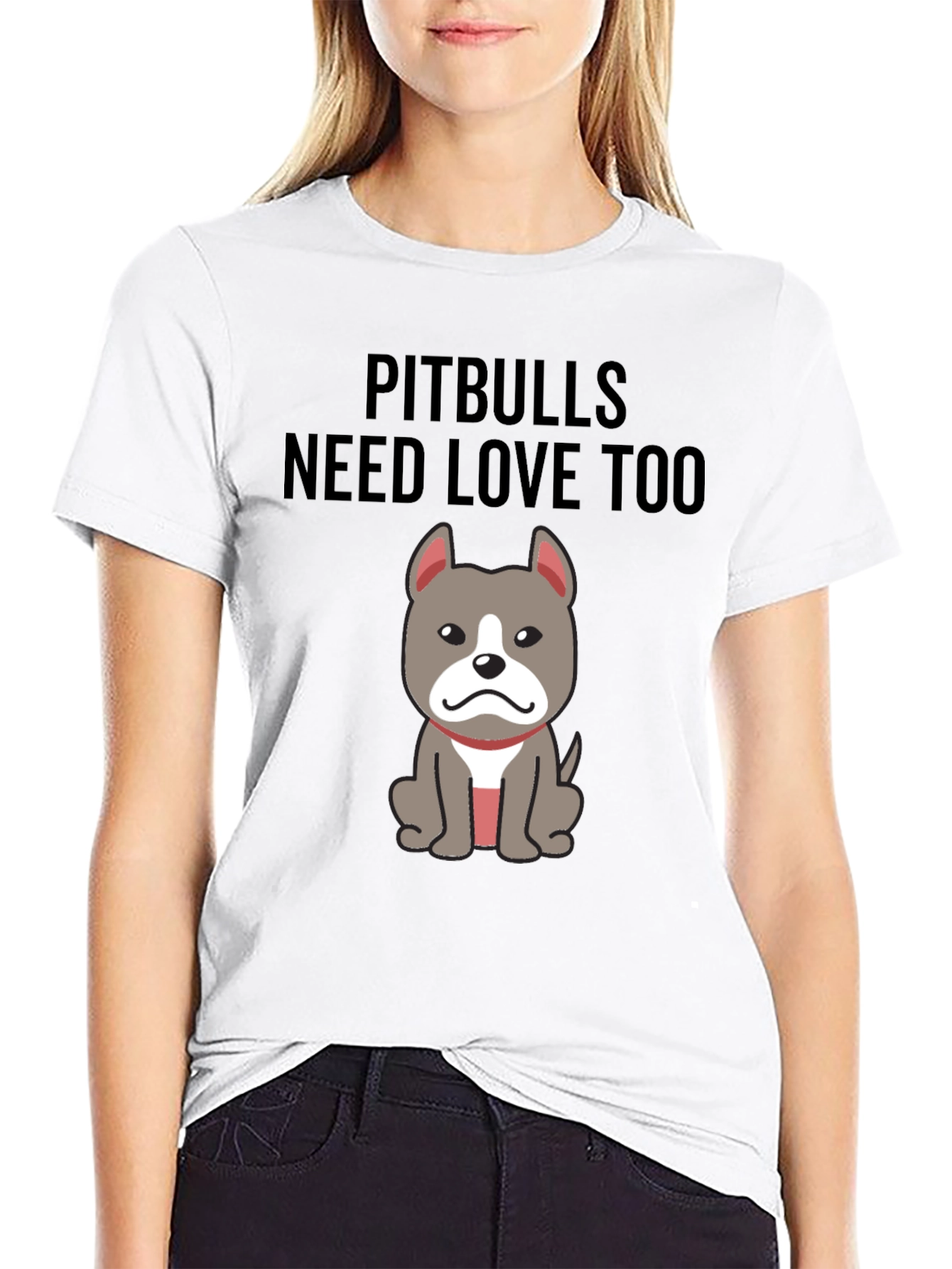 Pitbulls Need Love Too Graphic T-Shirt