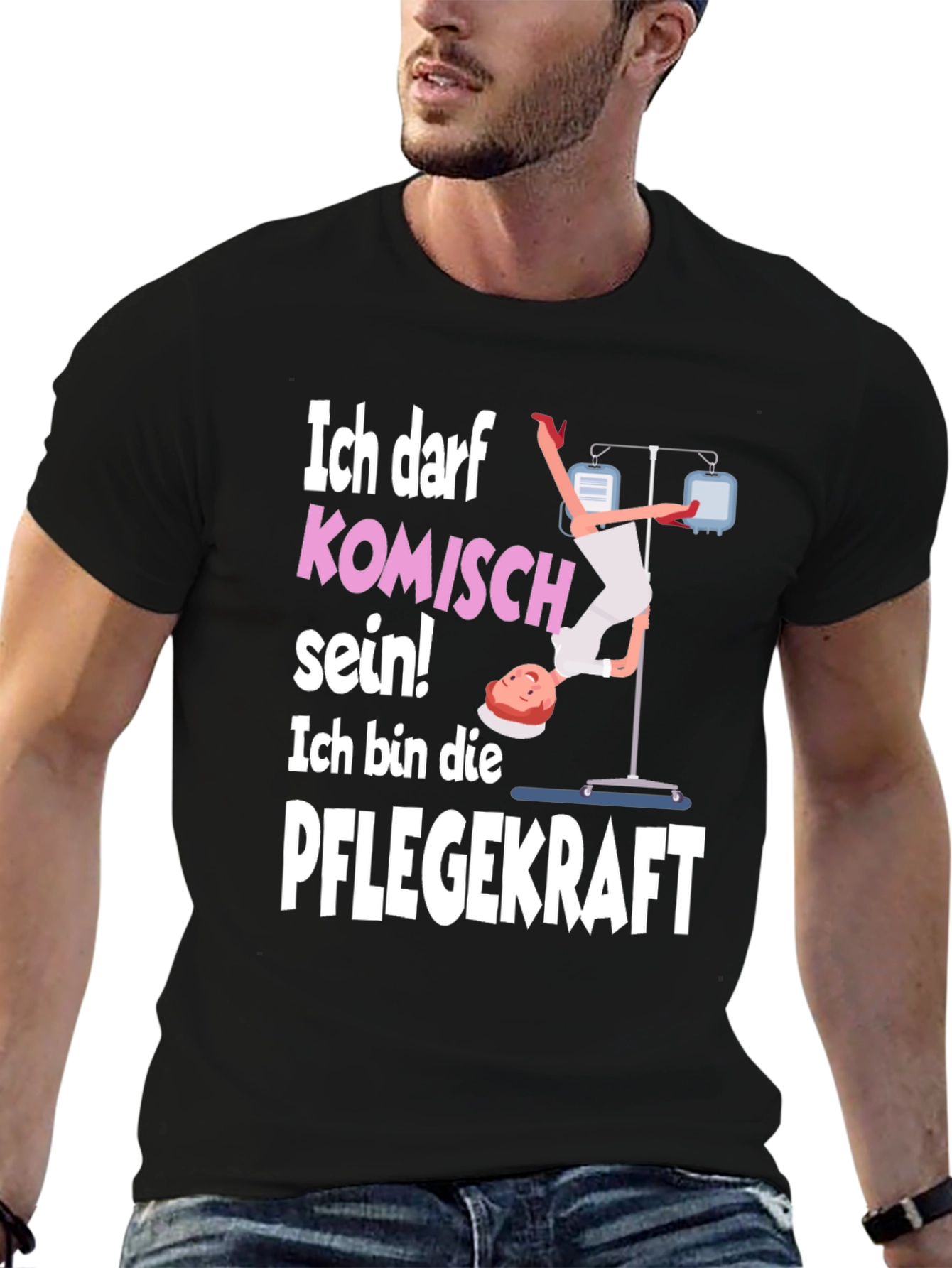 Funny Nurse T-Shirt - Ich Darf Komisch Sein!