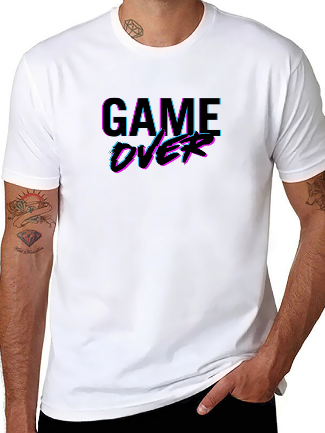 Game Over Black T-Shirt - Gamer Style