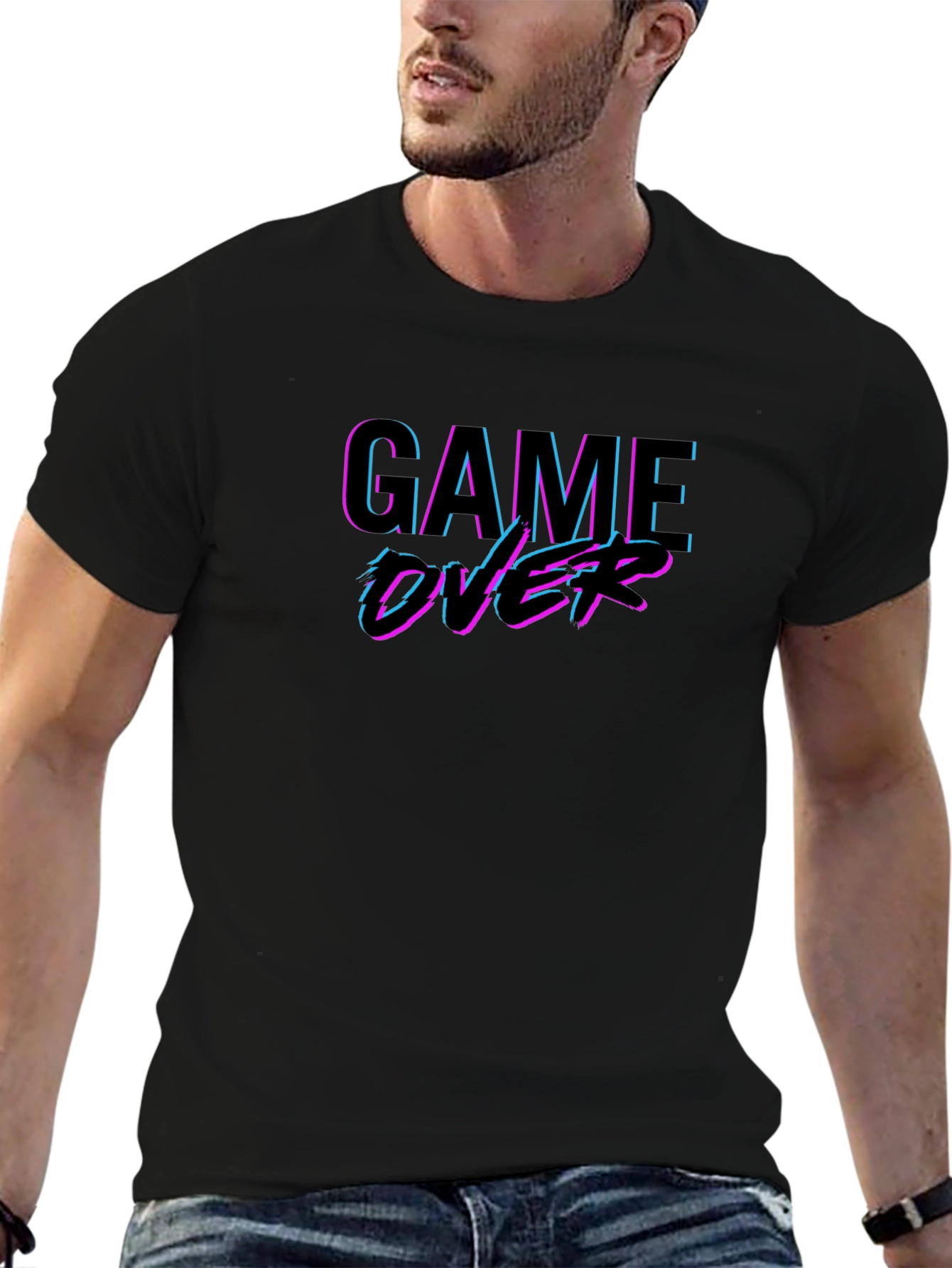 Game Over Black T-Shirt - Gamer Style