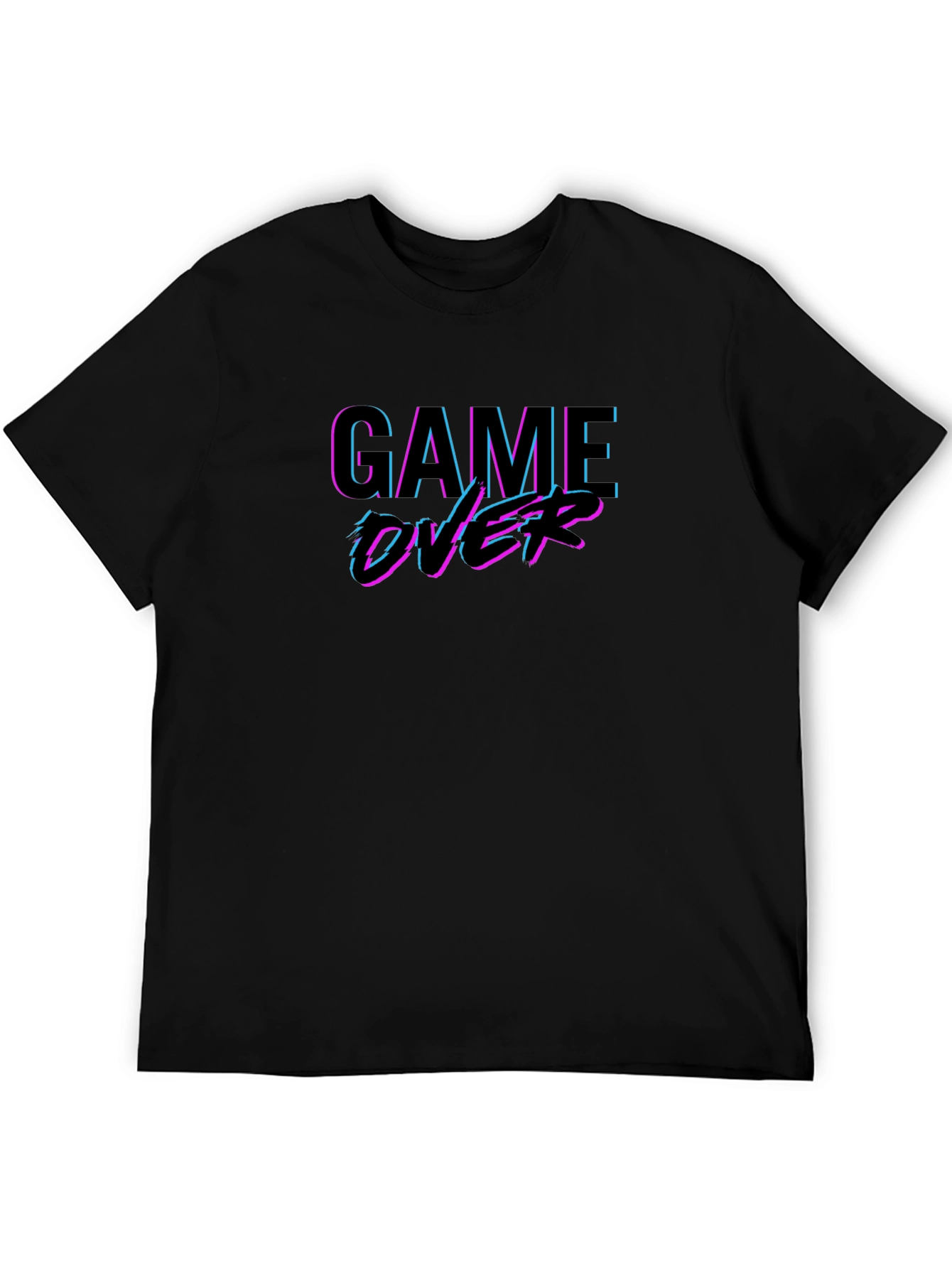 Game Over Black T-Shirt - Gamer Style