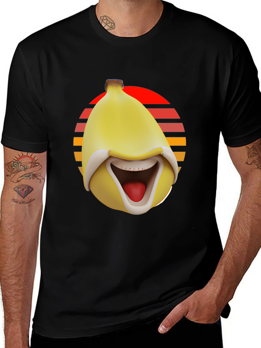 Funny Banana T-Shirt - Retro Sunset Design