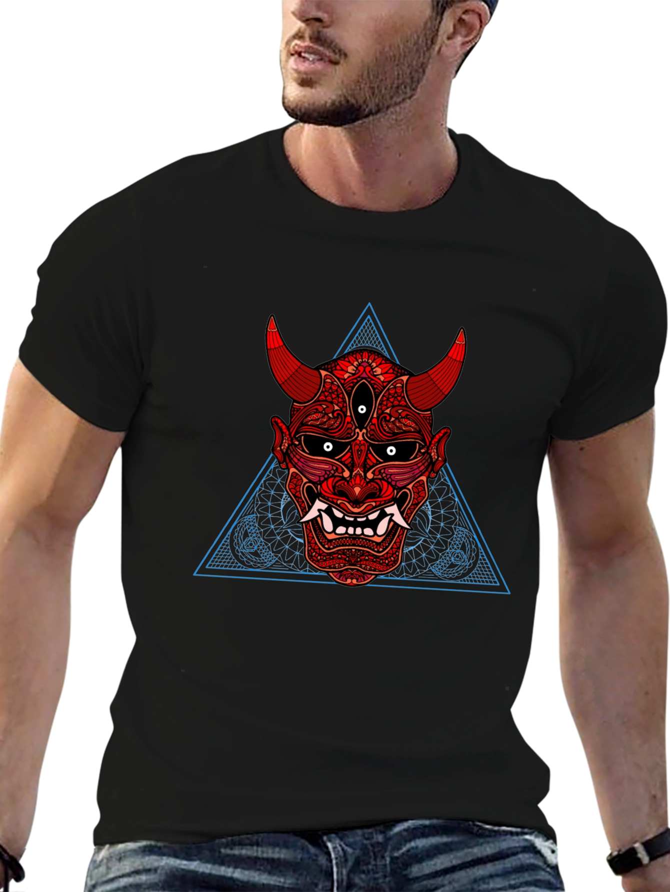 Red Oni Mask Graphic Tee