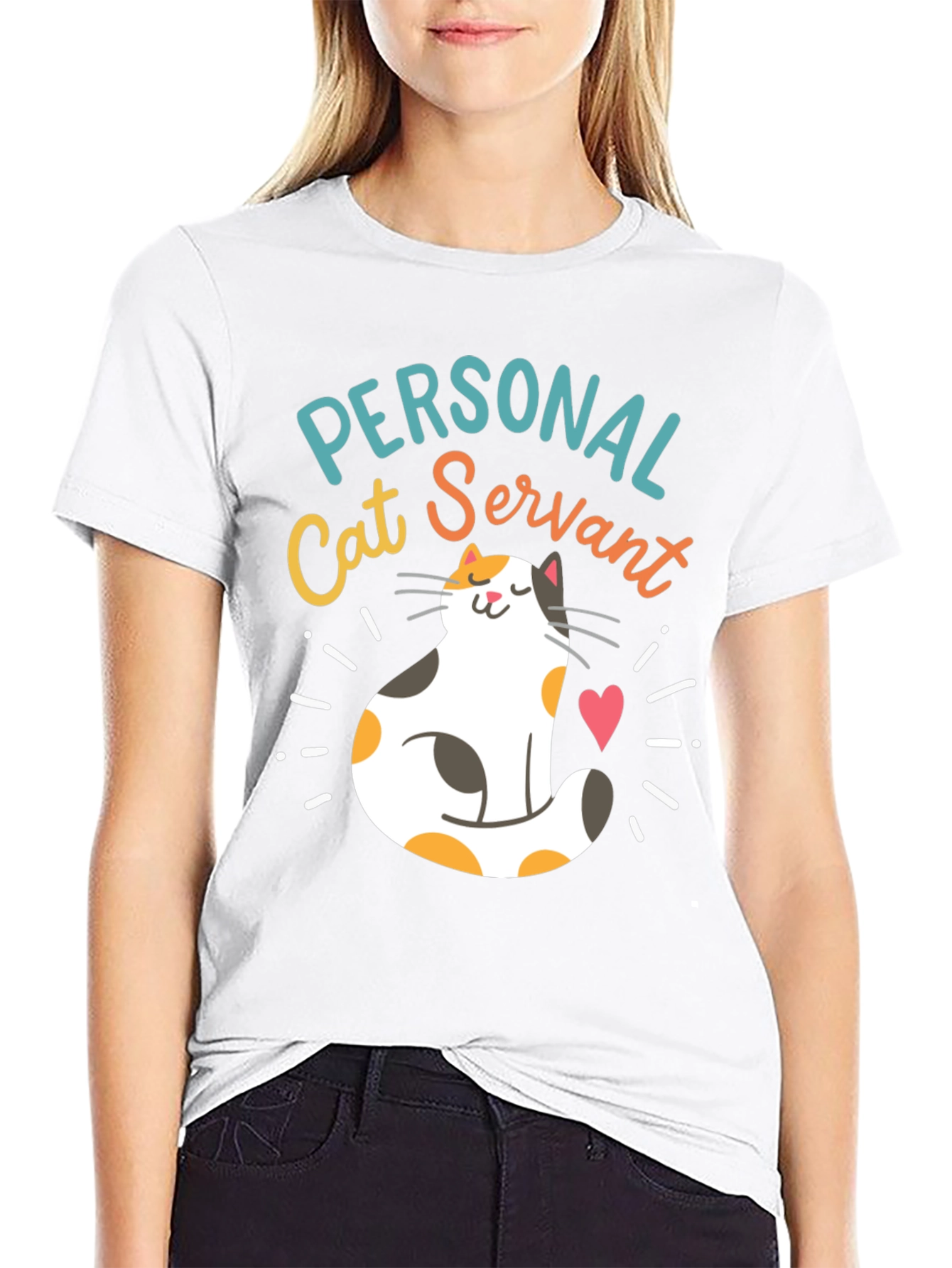 Personal Cat Servant T-Shirt Funny Cat Lover Tee