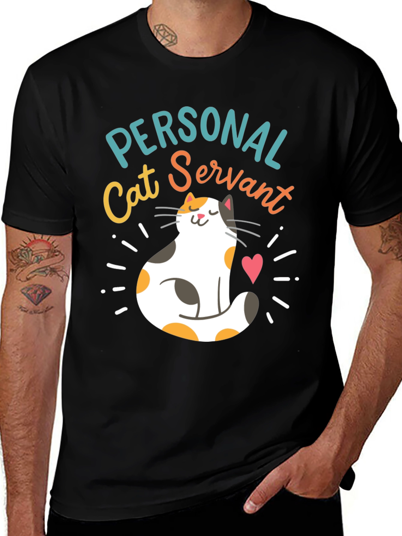 Personal Cat Servant T-Shirt Funny Cat Lover Tee