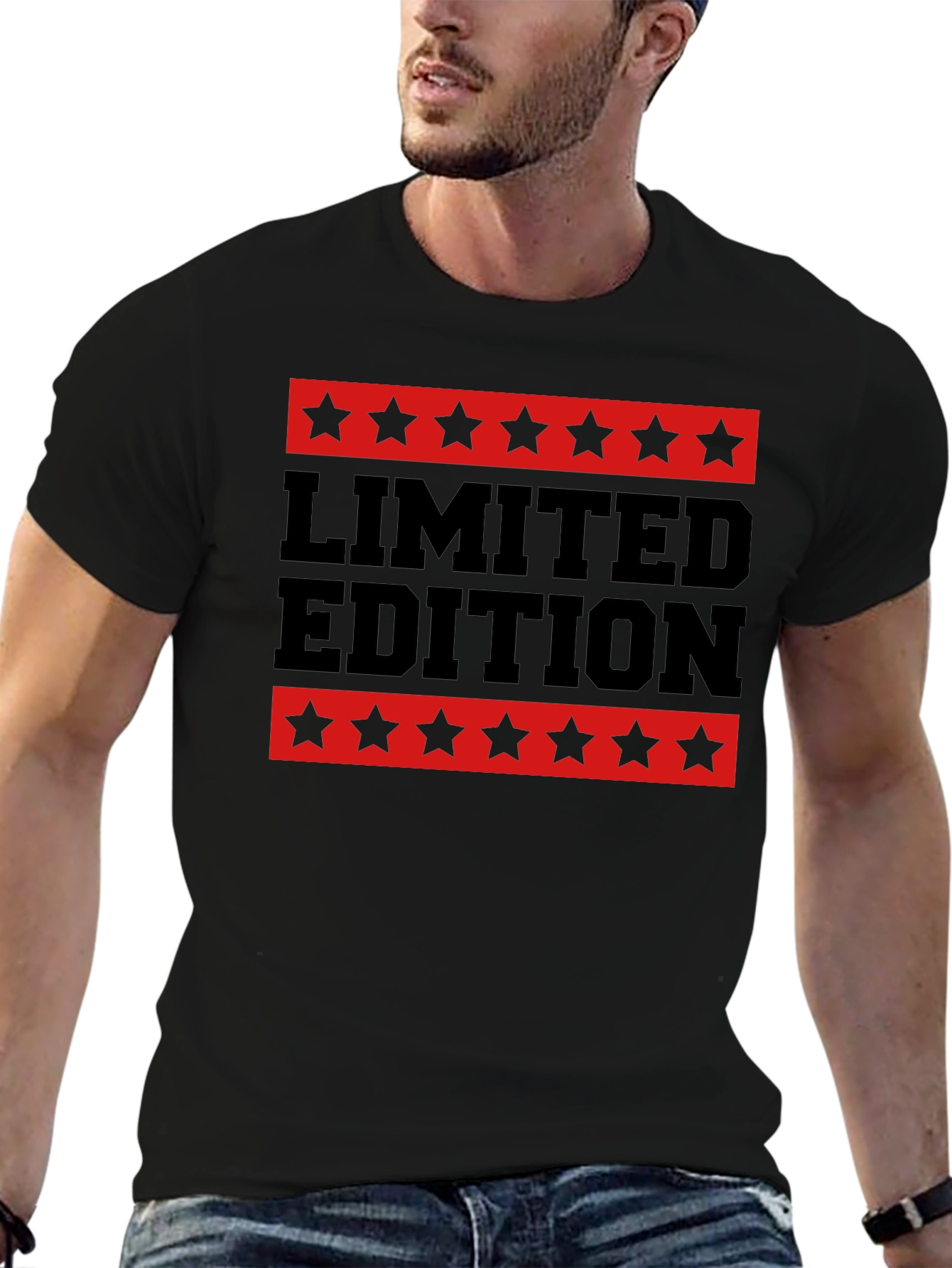 Limited Edition Star Graphic Black T-Shirt