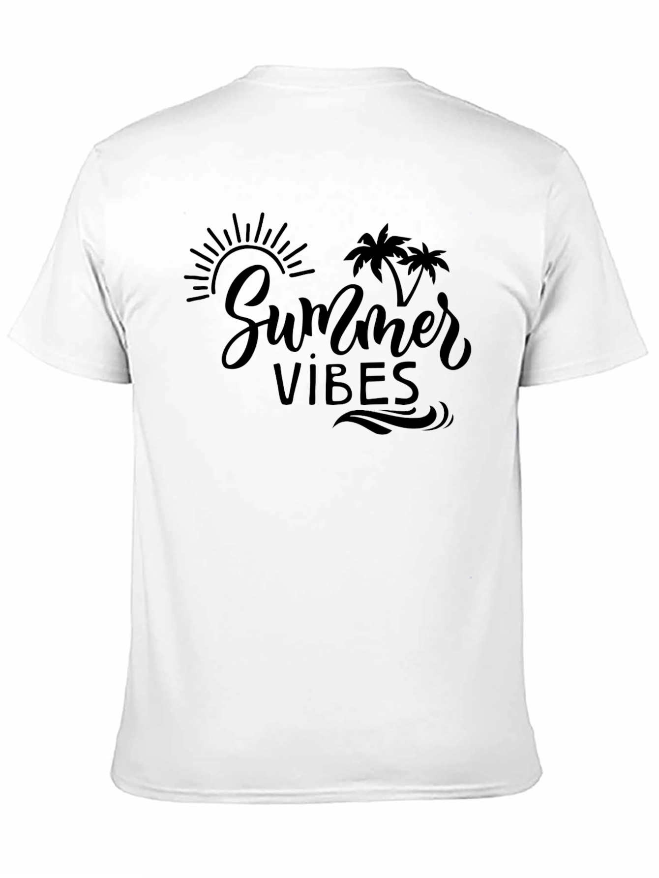 Summer Vibes Black Graphic T-Shirt