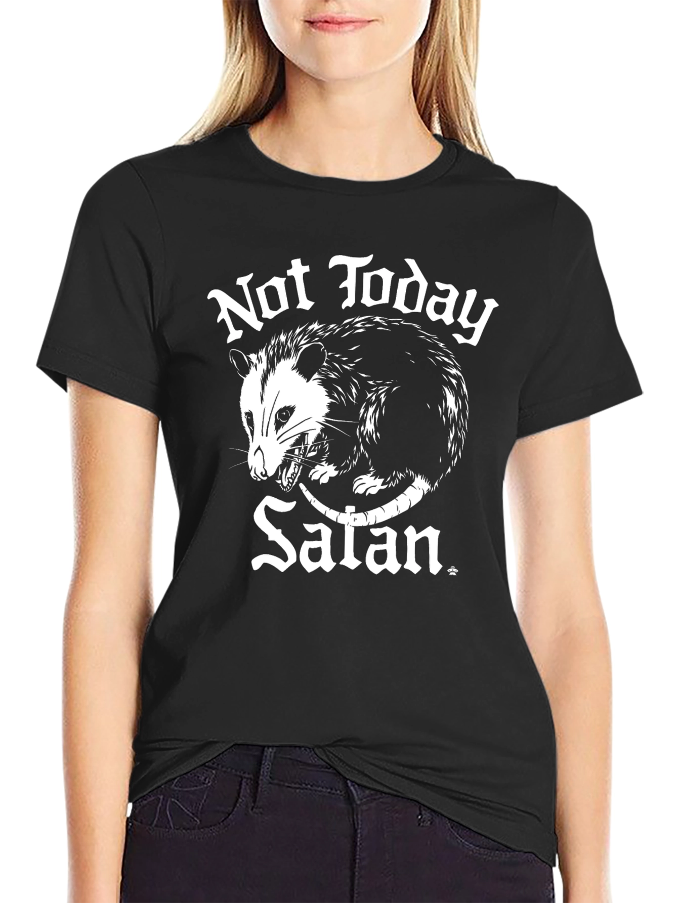 Not Today Satan Opossum Graphic Tee