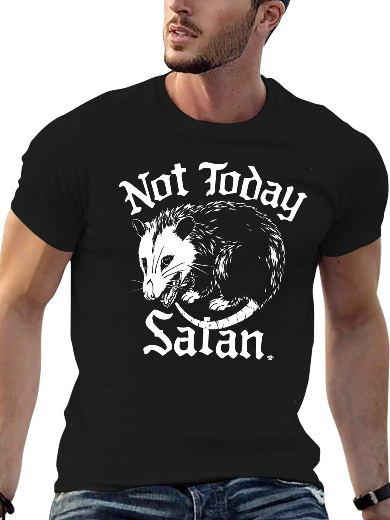 Not Today Satan Opossum Graphic Tee
