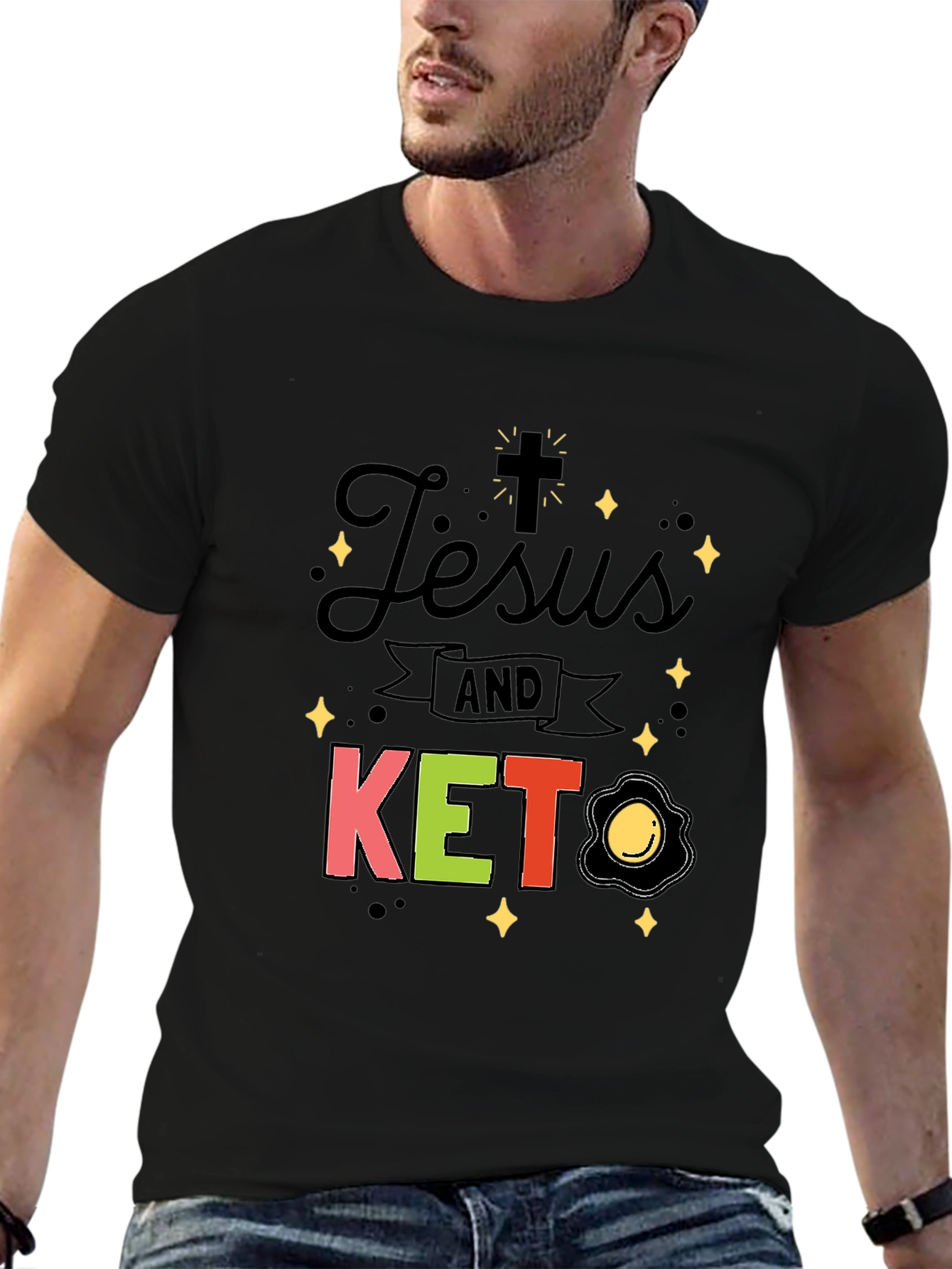Jesus and Keto Graphic T-Shirt