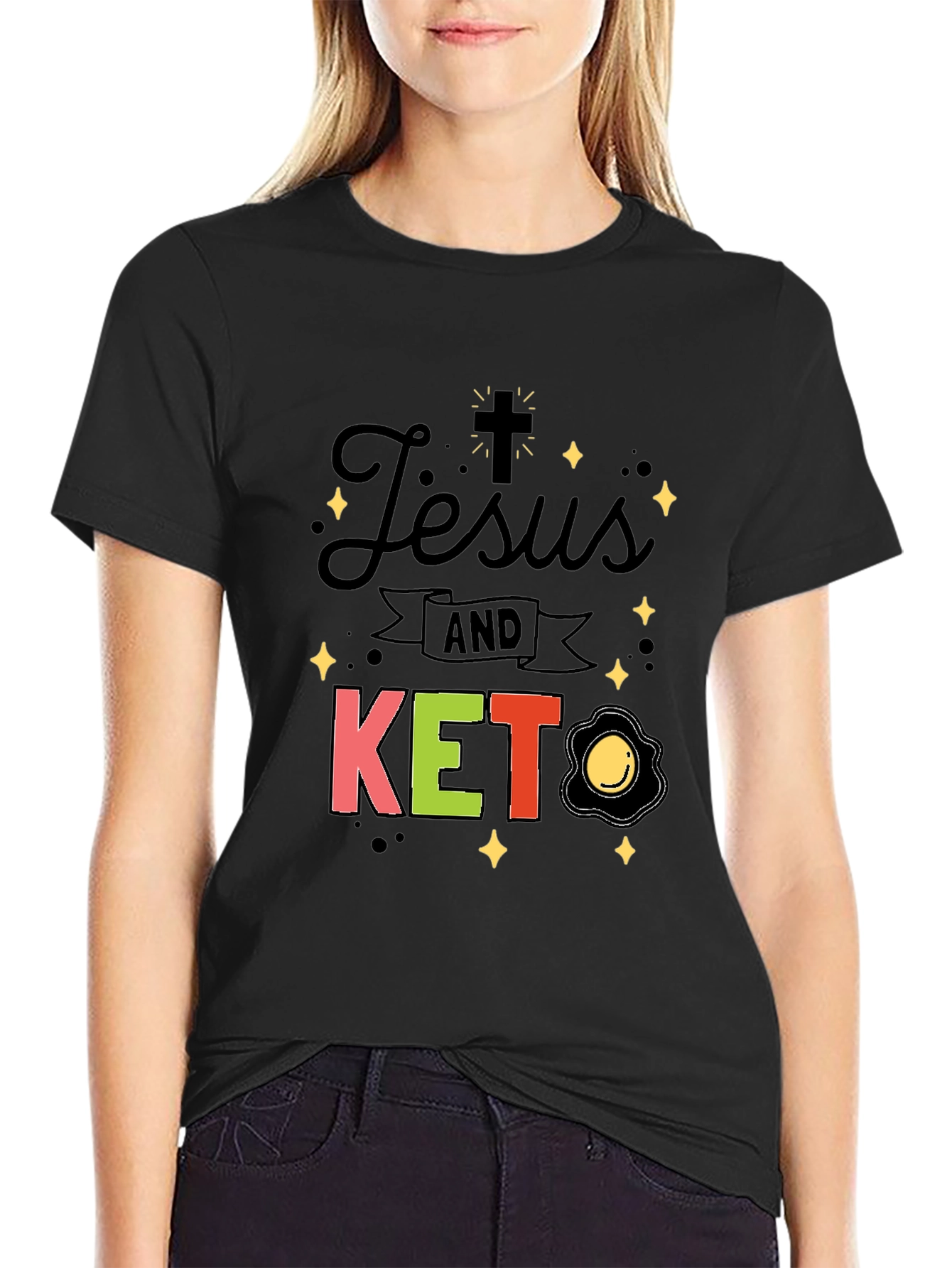 Jesus and Keto Graphic T-Shirt