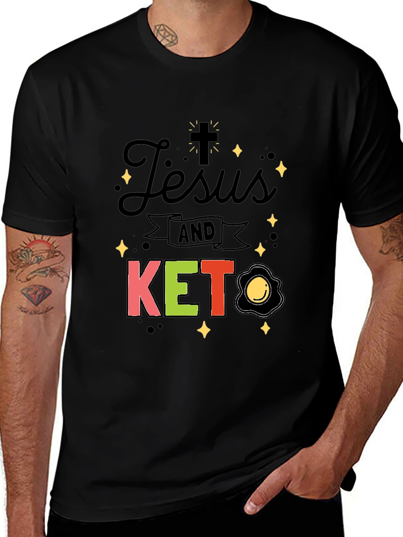 Jesus and Keto Graphic T-Shirt