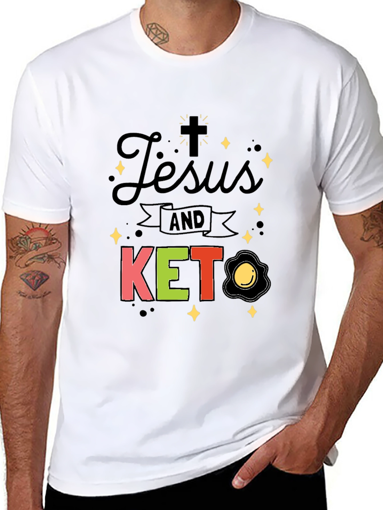 Jesus and Keto Graphic T-Shirt