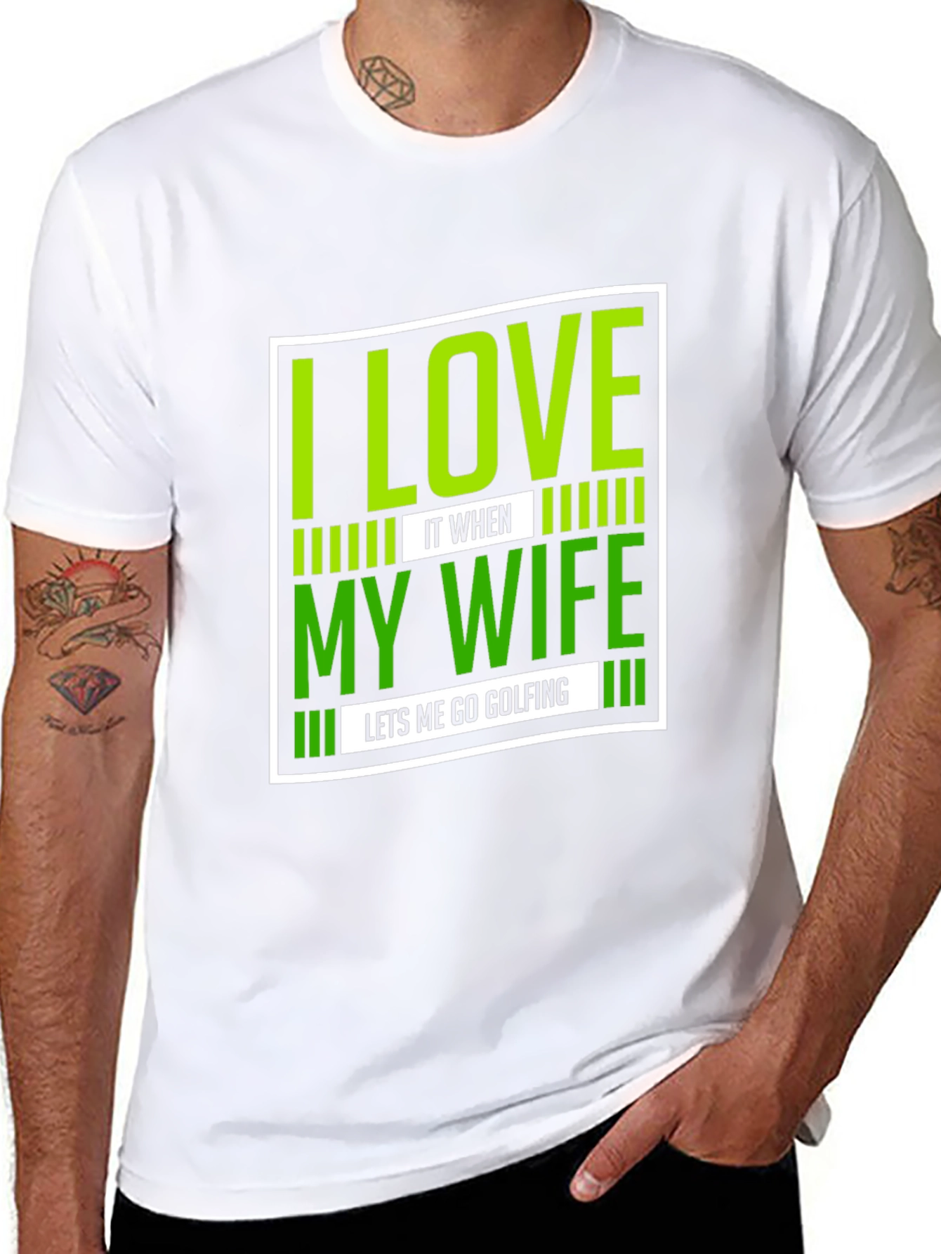Funny Golfing T-Shirt - I Love My Wife