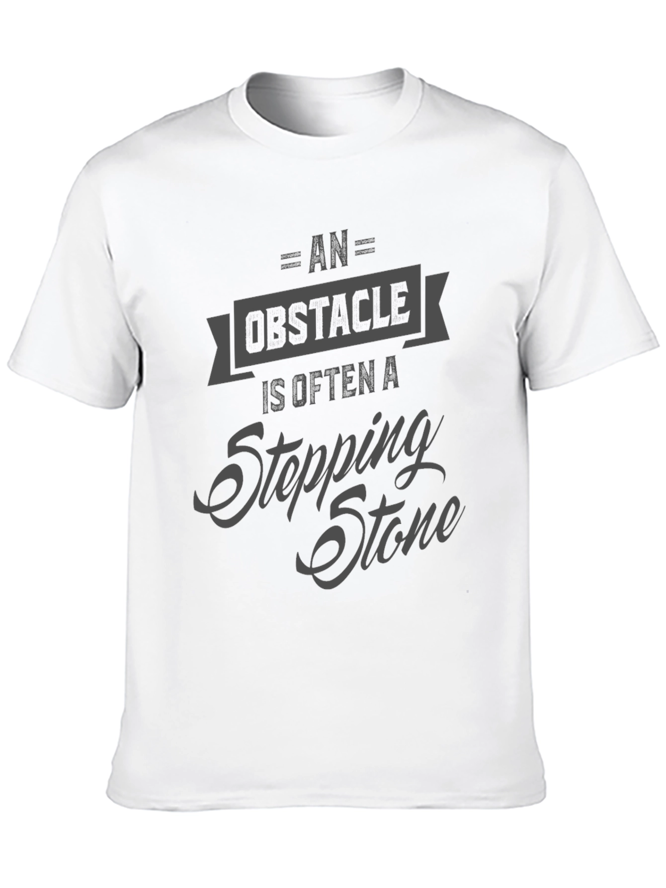 Obstacle Stepping Stone Graphic Tee - Black