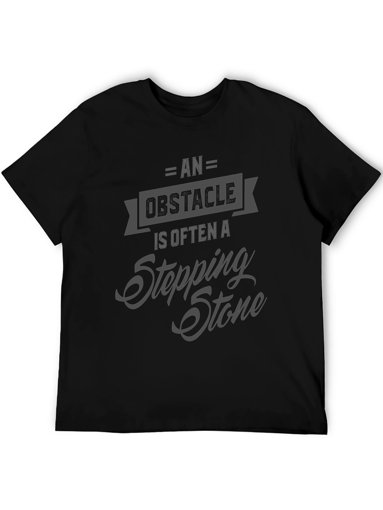 Obstacle Stepping Stone Graphic Tee - Black