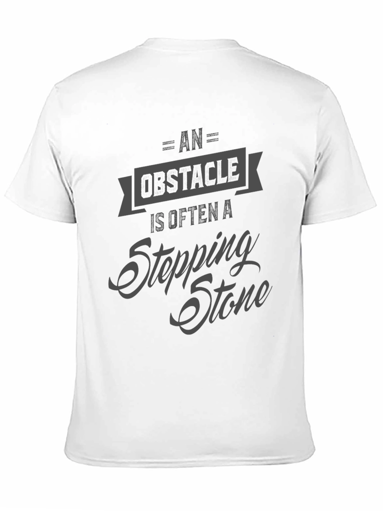 Obstacle Stepping Stone Graphic Tee - Black