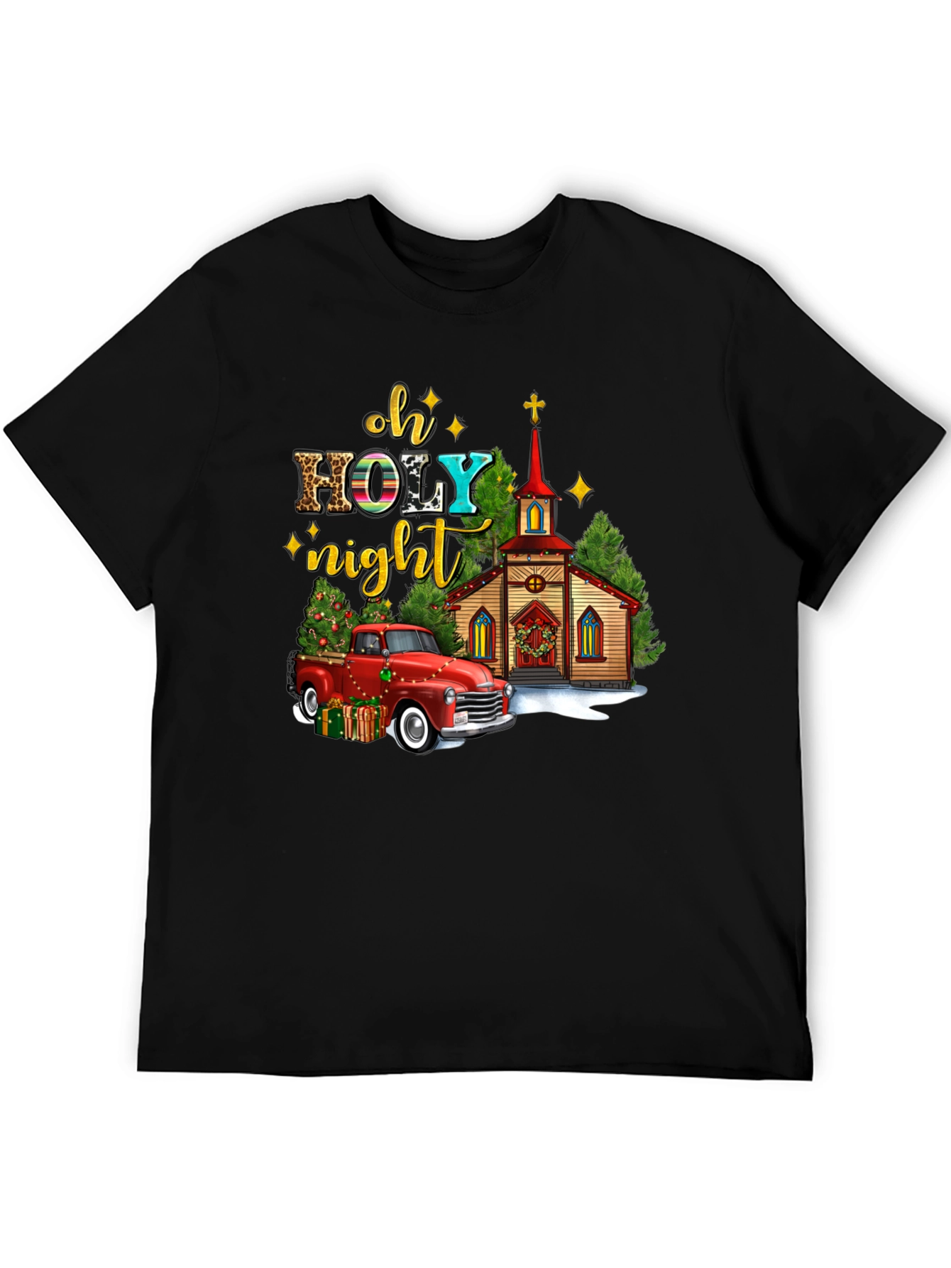 Oh Holy Night Christmas Truck T-Shirt
