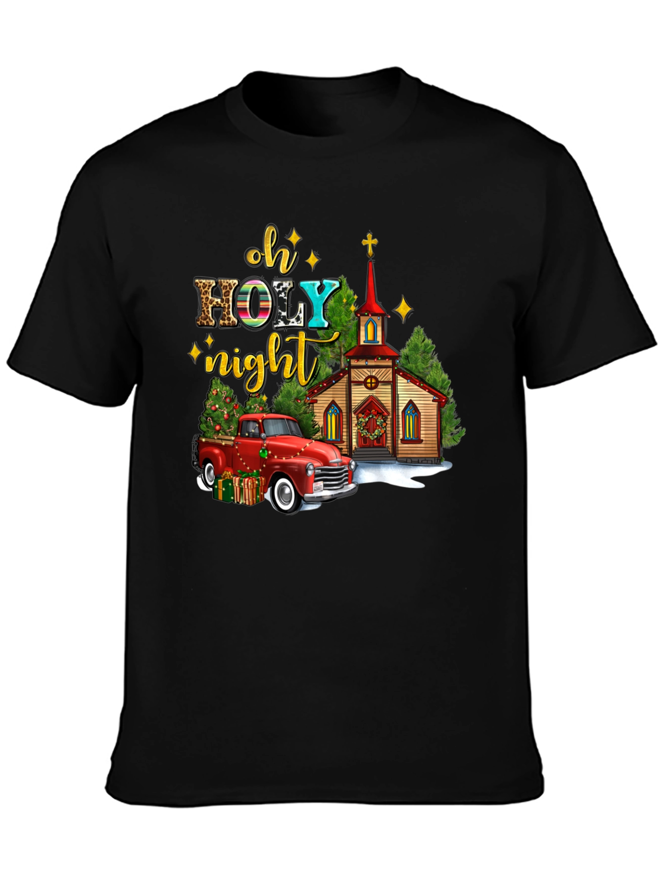 Oh Holy Night Christmas Truck T-Shirt