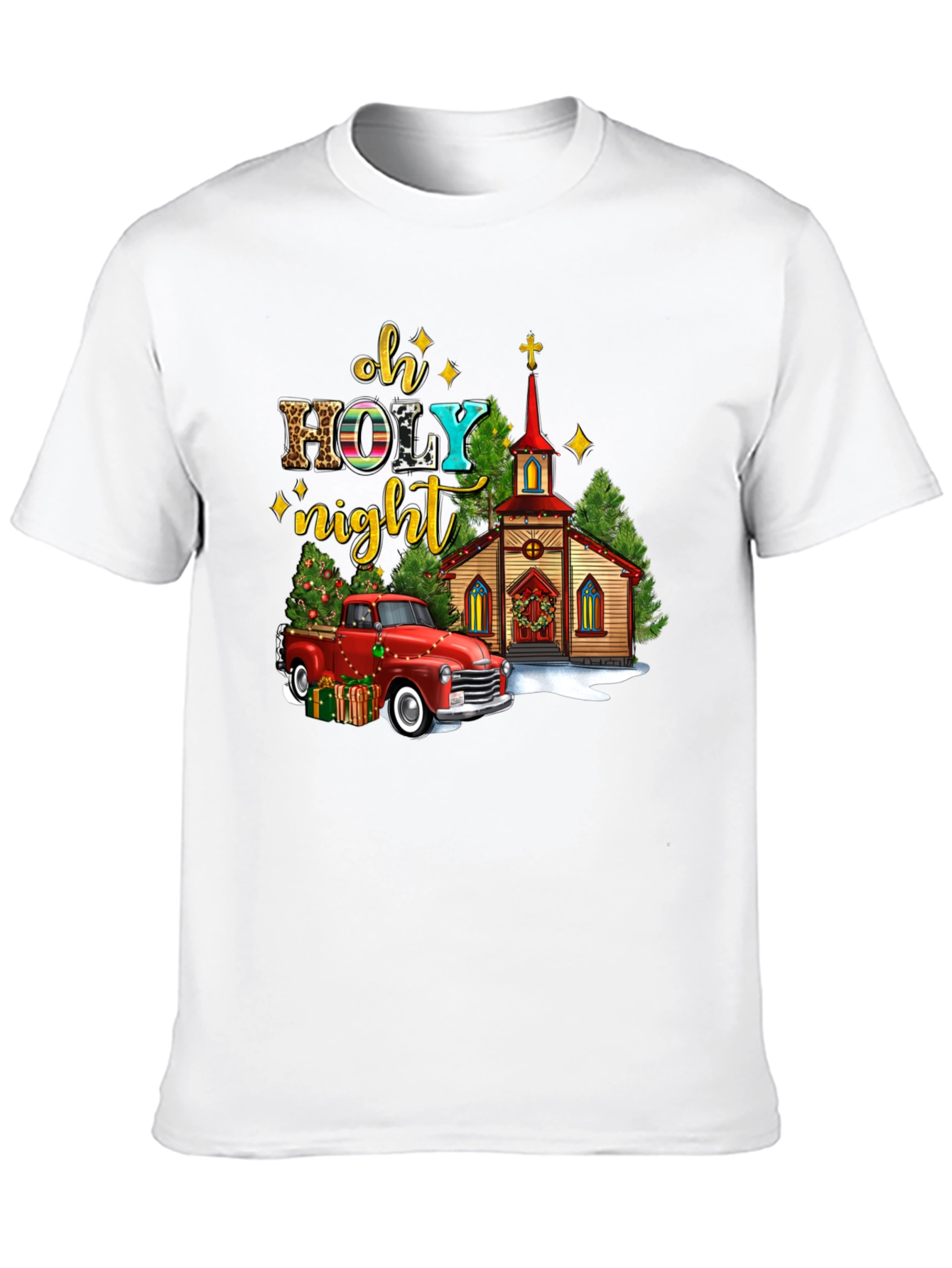 Oh Holy Night Christmas Truck T-Shirt