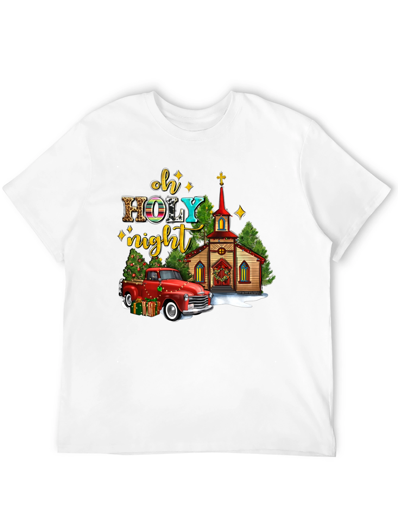 Oh Holy Night Christmas Truck T-Shirt