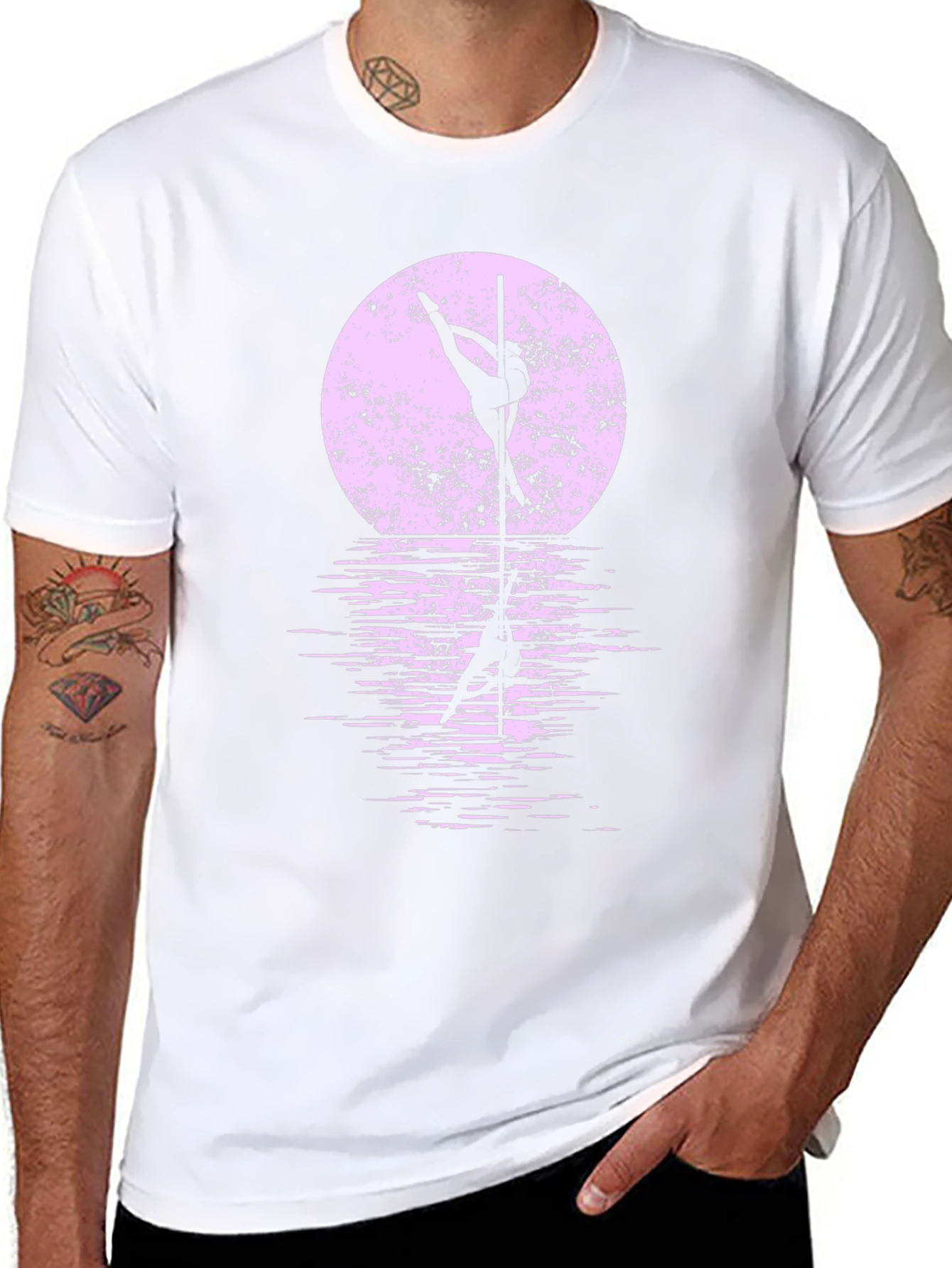 Pole Dancer Silhouette Graphic Tee