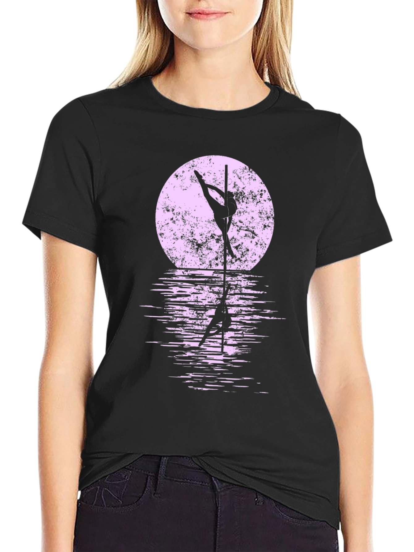 Pole Dancer Silhouette Graphic Tee