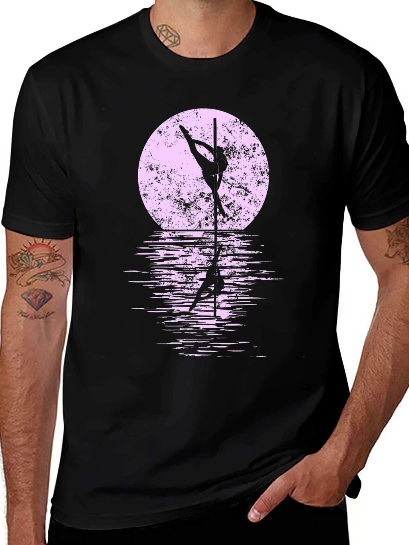 Pole Dancer Silhouette Graphic Tee